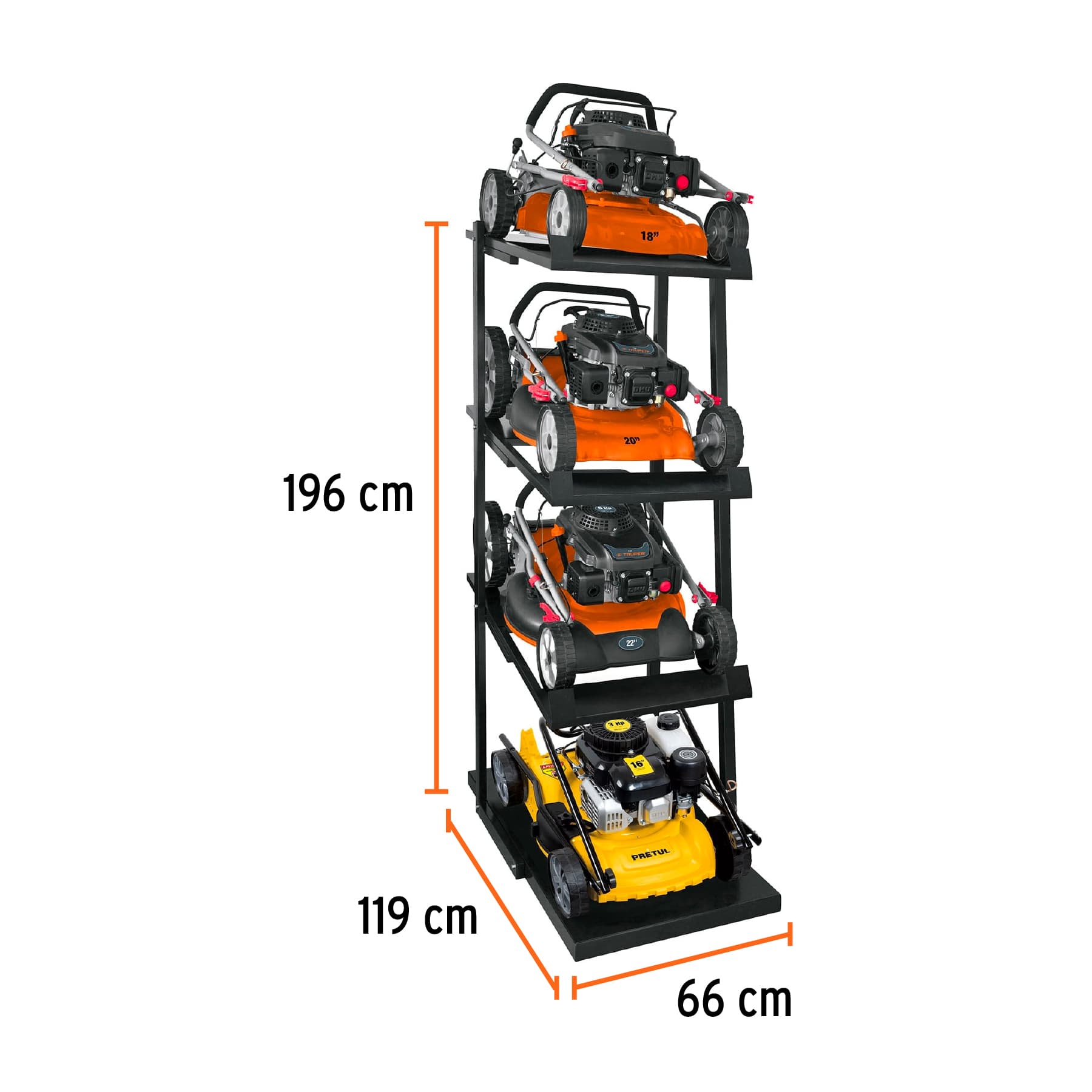 Rack para podadoras, TRUPER