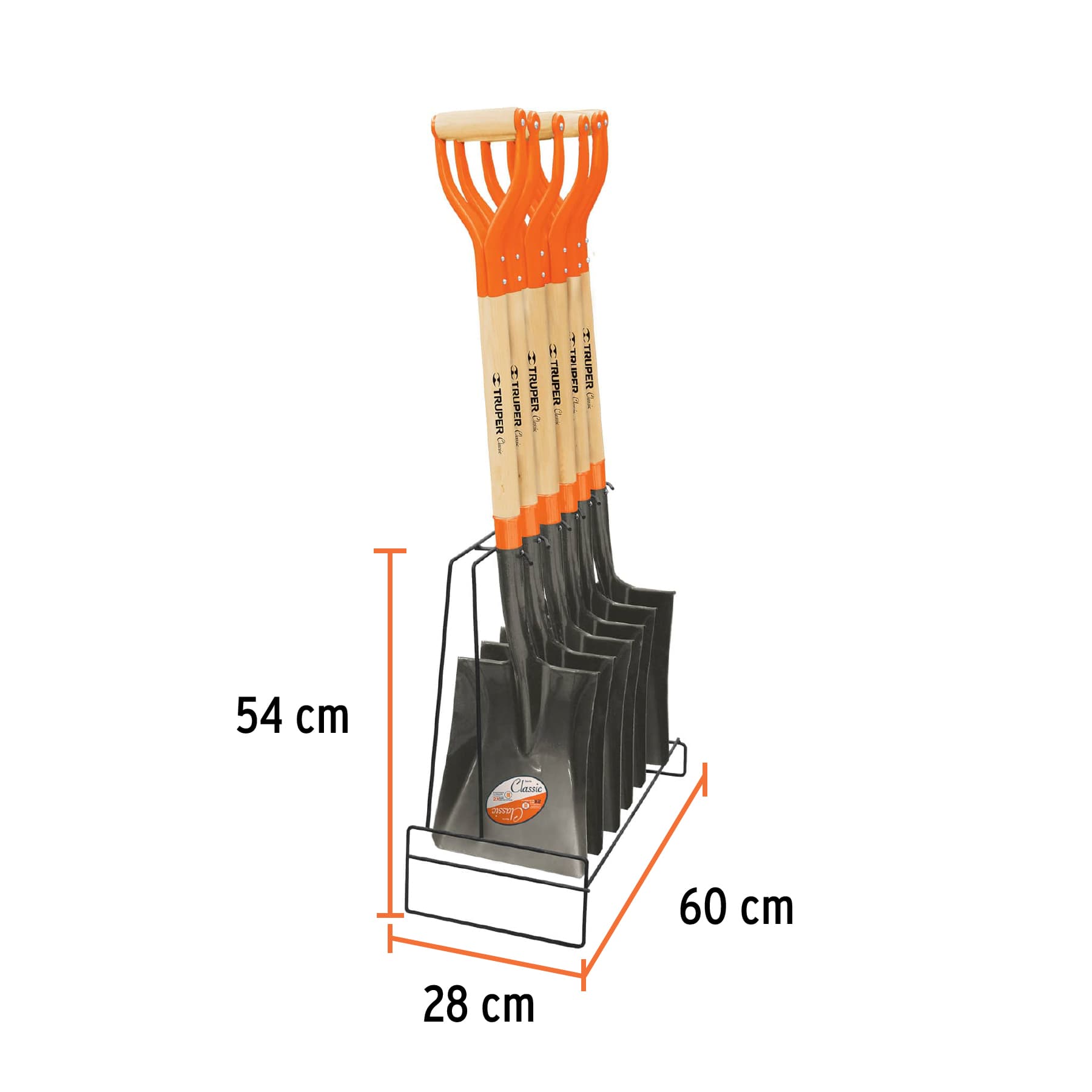 Rack de piso para palas, TRUPER