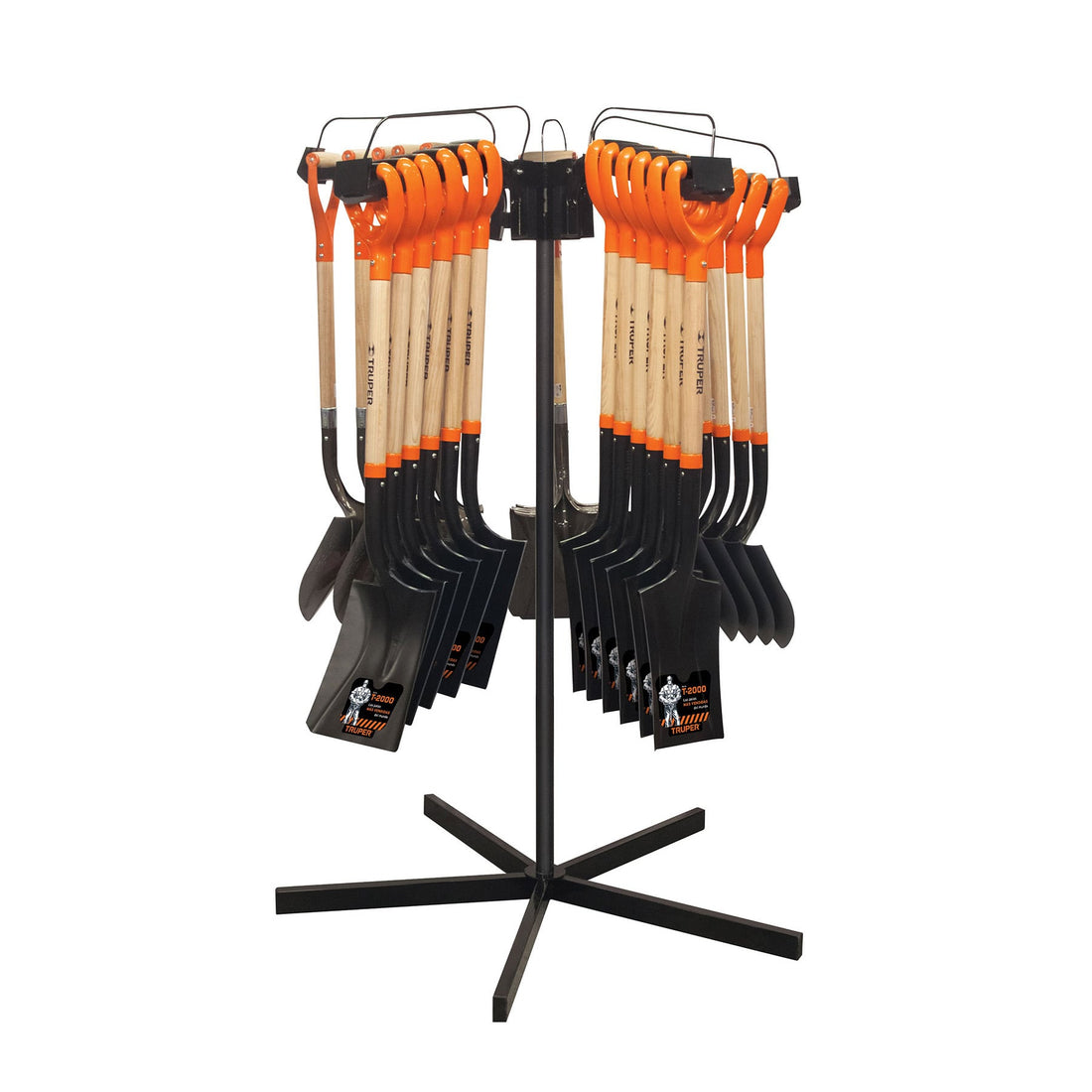 Rack para palas con mango "Y", giratorio para 30 pz, TRUPER