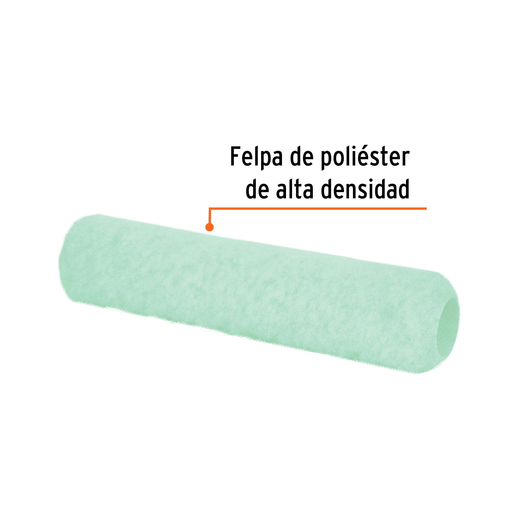 Felpa para rodillo 12x5/8" superficies poco rugosas, TRUPER