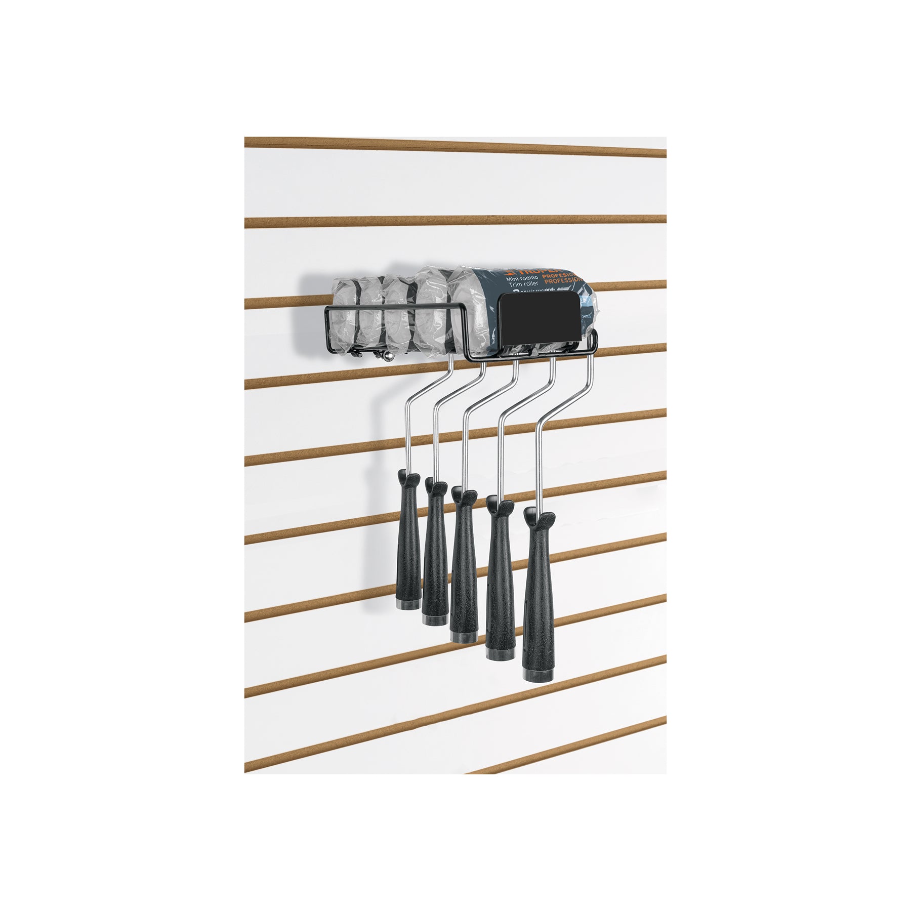 Rack para rodillos para pintar de 4", TRUPER