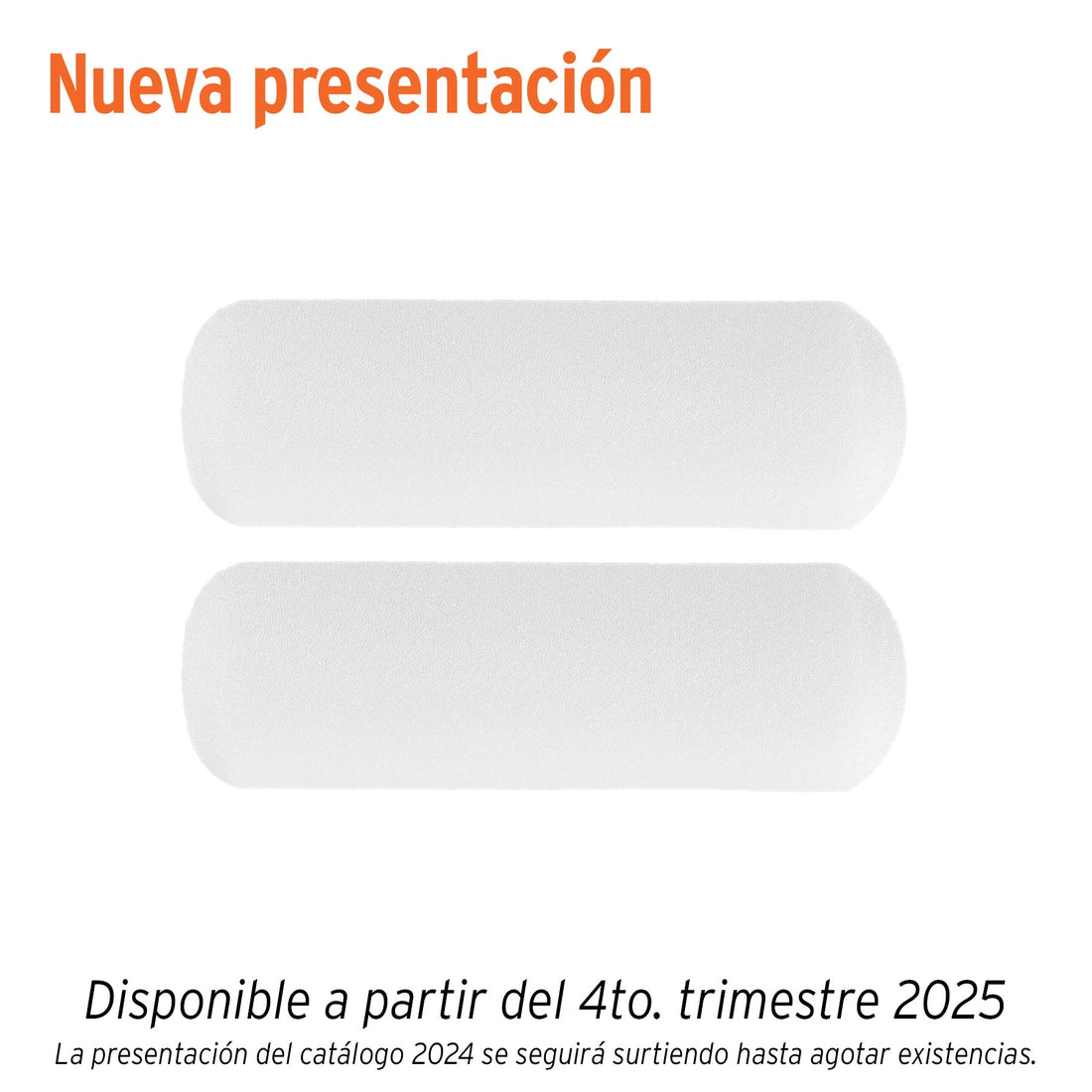 Bolsa c/2 felpas para mini rodillo esponja 4"x3/8", TRUPER