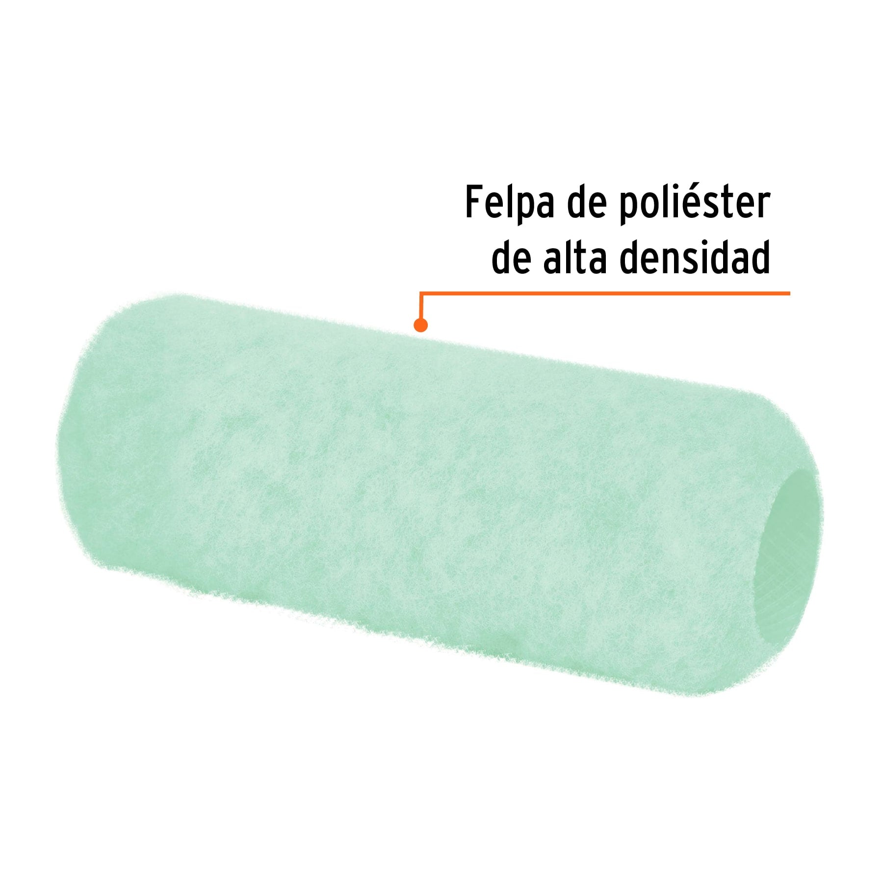 Felpa para rodillo 7 x 5/8" superficies poco rugosas, TRUPER