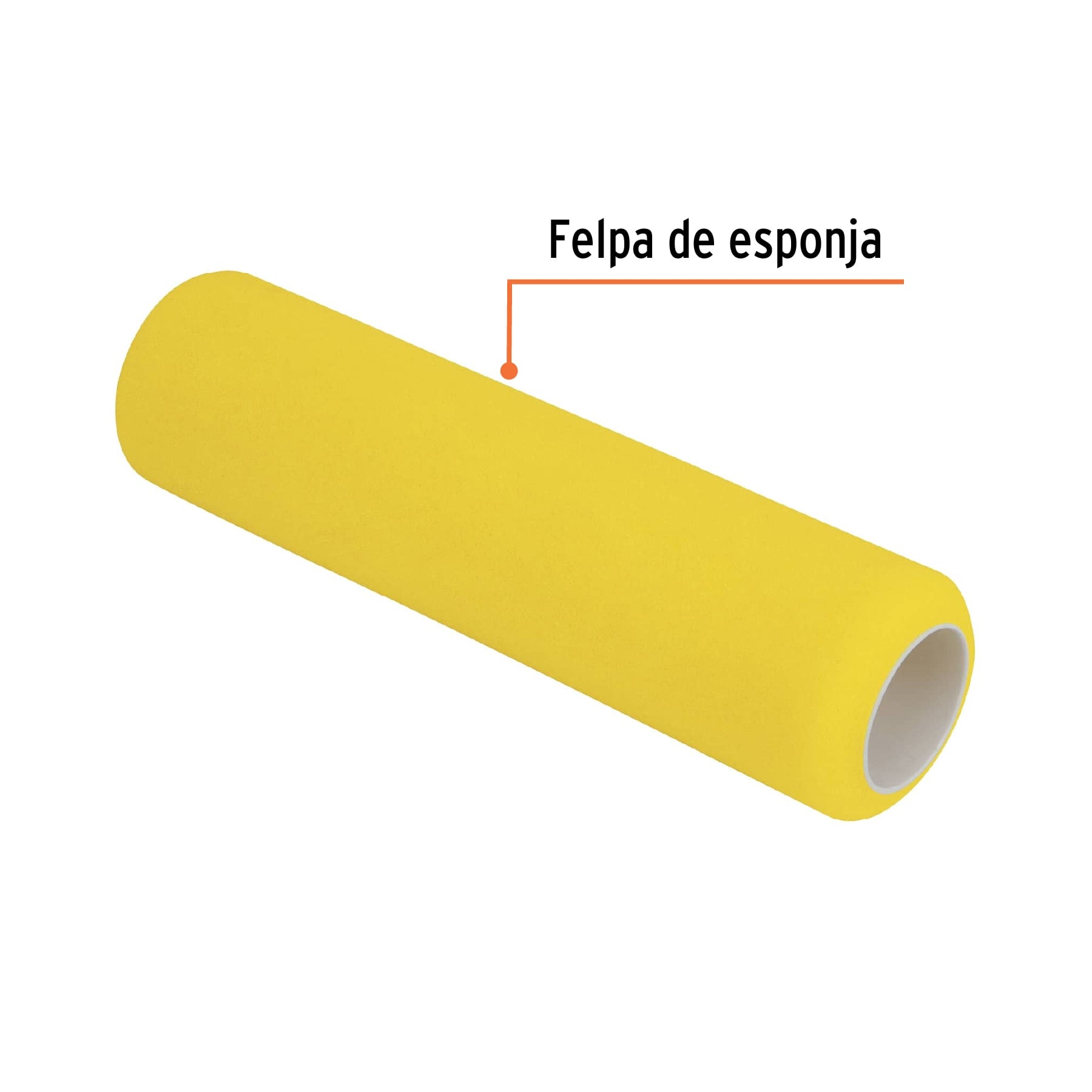 Felpa para rodillo 9 x 3/8" de esponja, superficies lisas