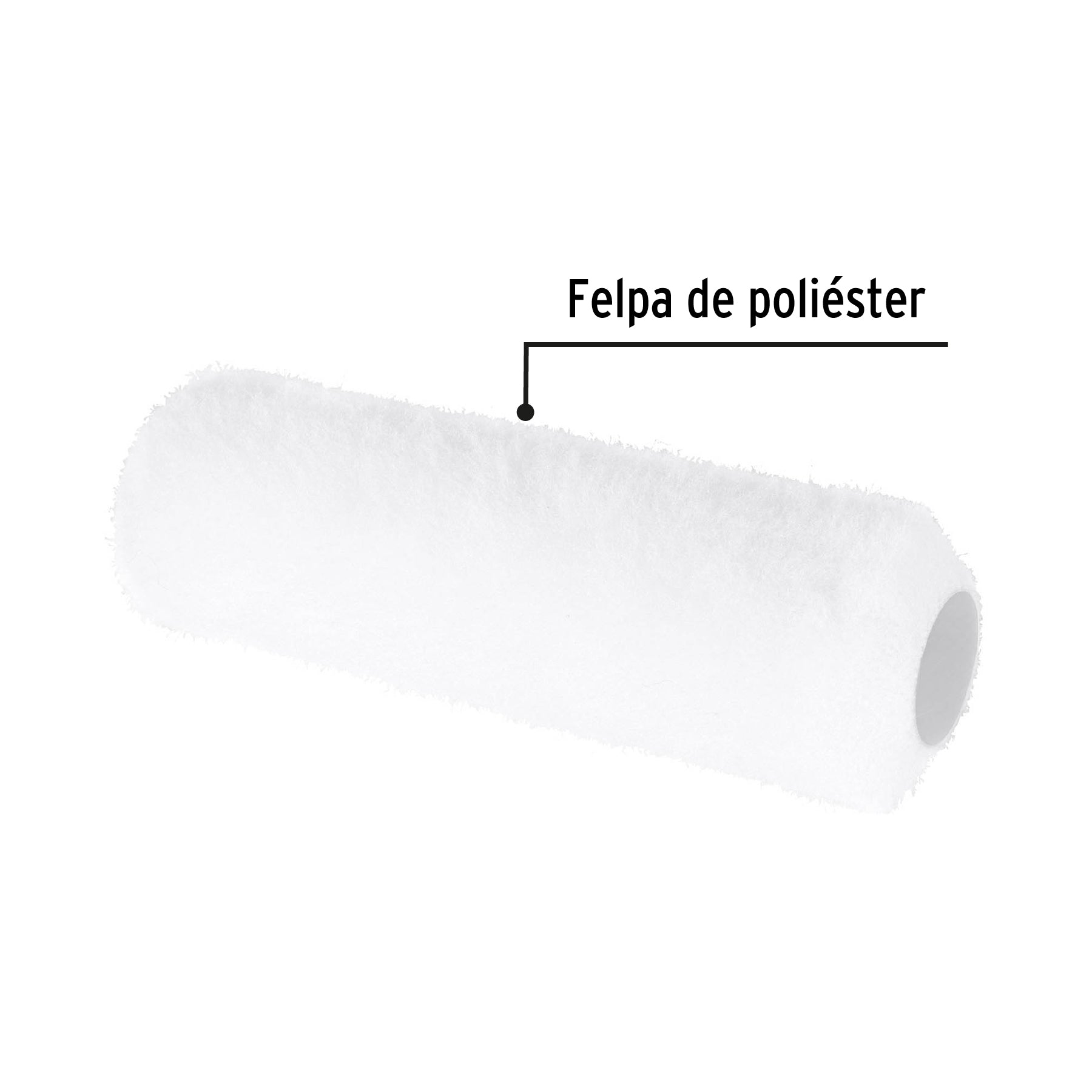 Felpa para rodillo 9 x 5/8" superficies poco rugosas, PRETUL