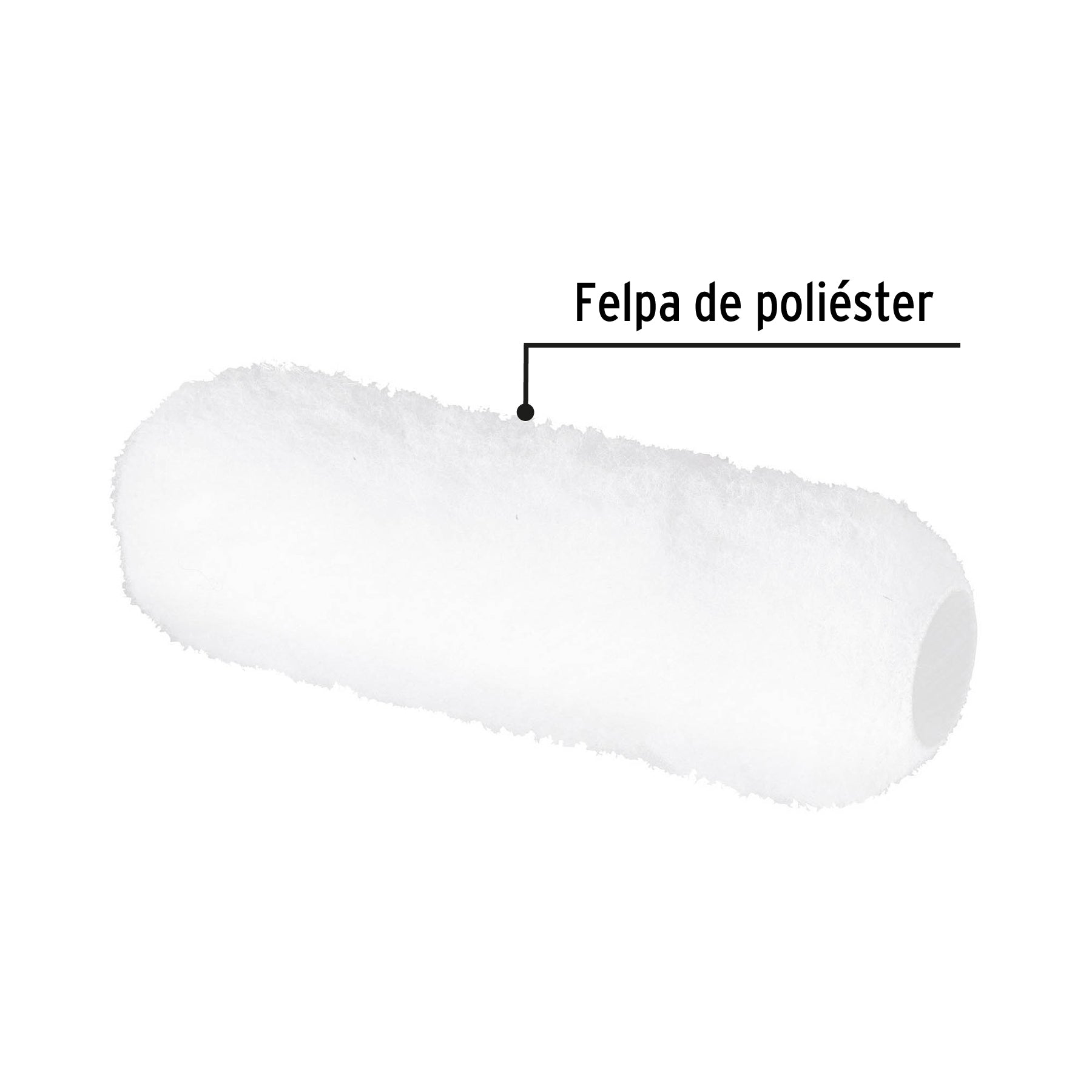 Felpa para rodillo 9 x 3/4" superficies rugosas, PRETUL