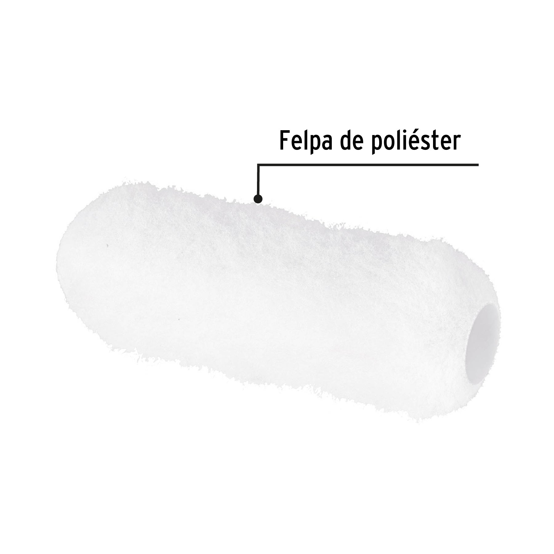 Felpa para rodillo 9 x 1" superficies muy rugosas, PRETUL