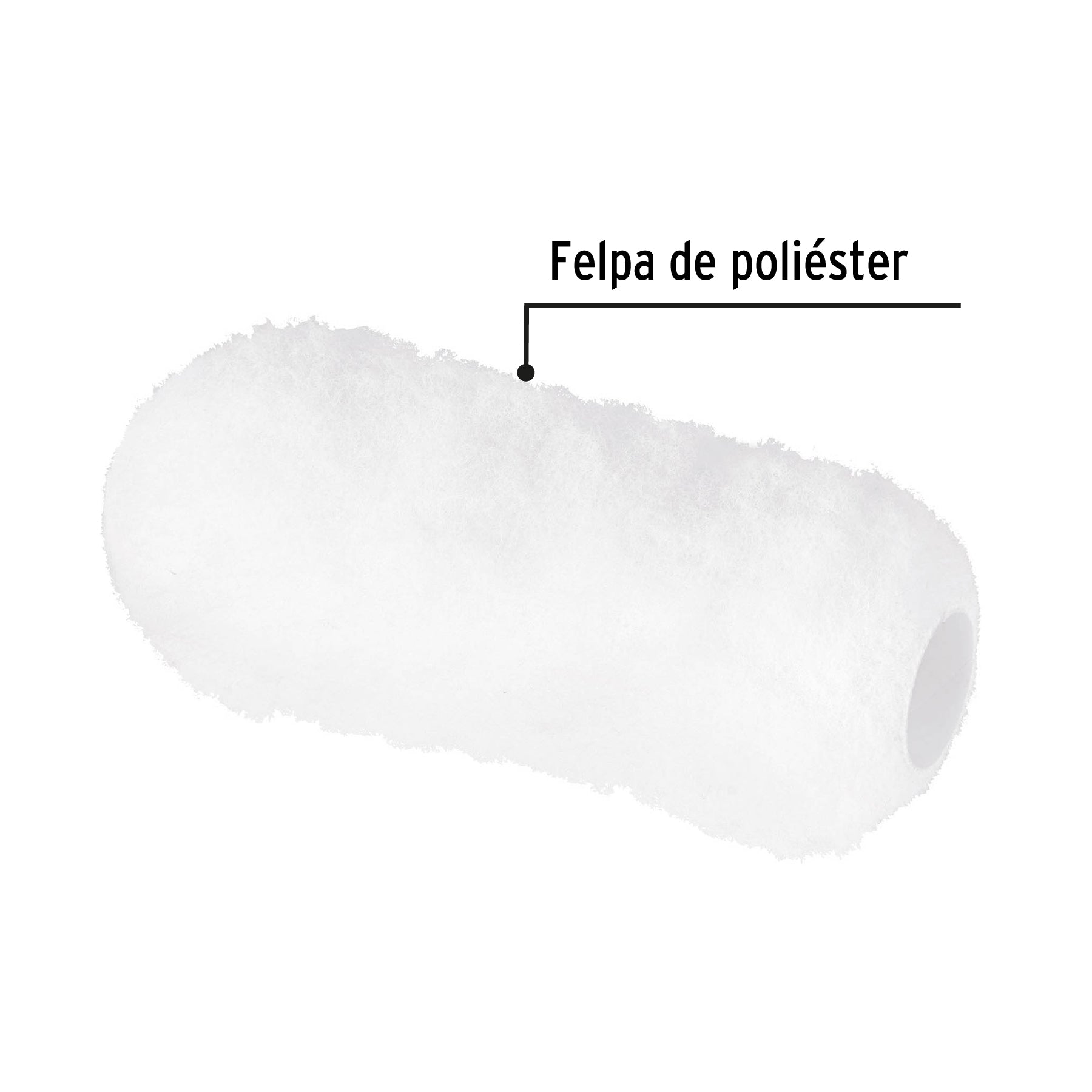 Felpa para rodillo 9x1-1/4" superficies extra rugosas,PRETUL