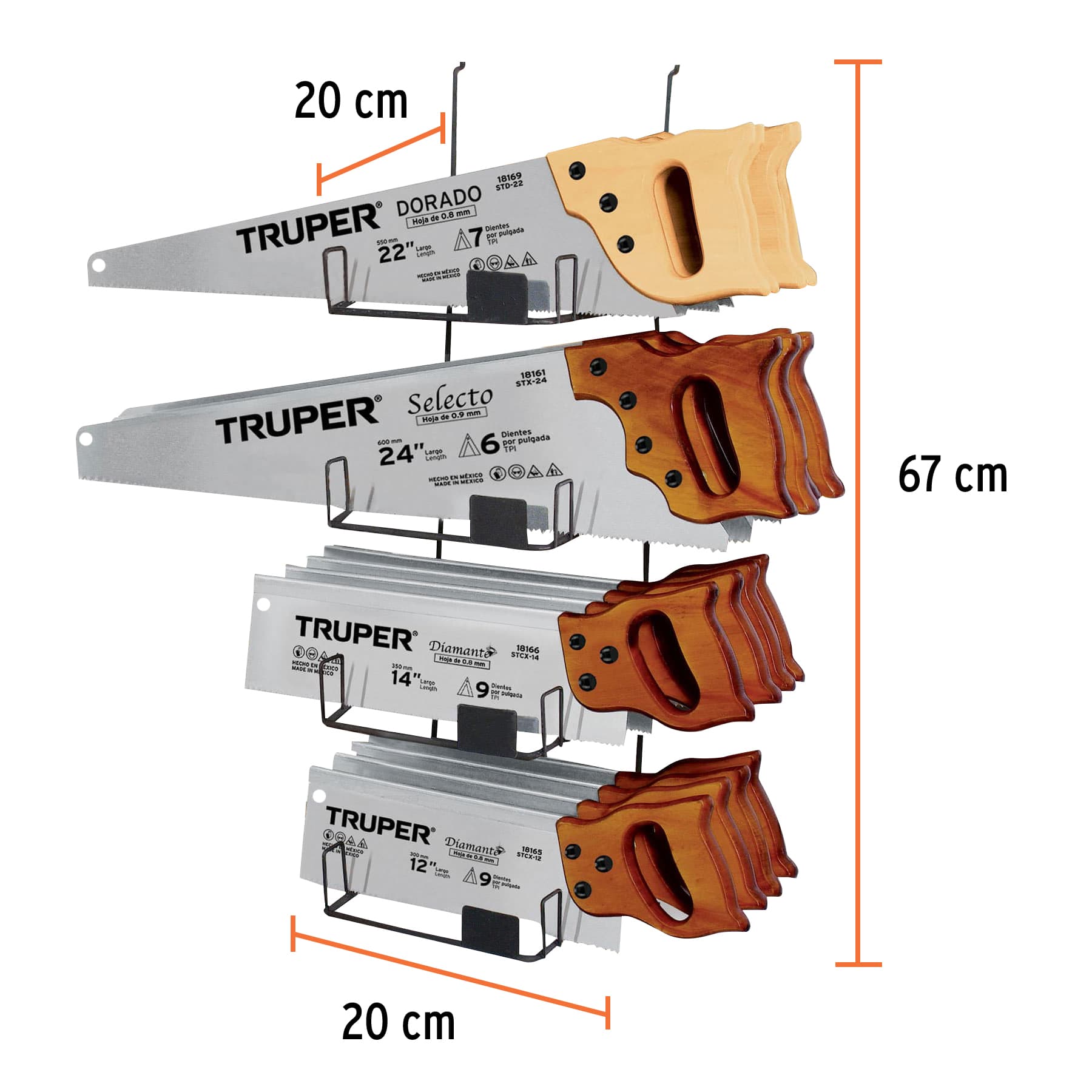 Rack para serrotes, TRUPER