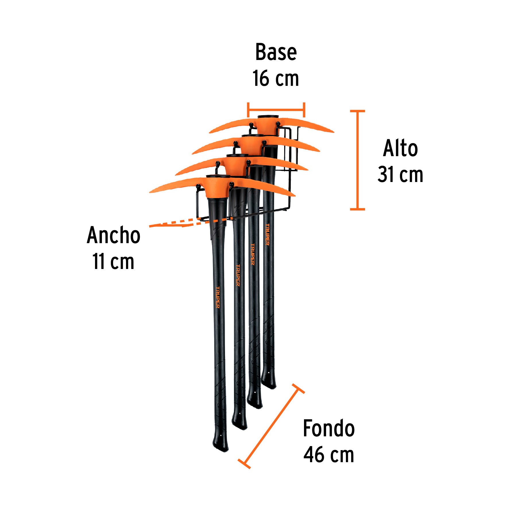 Rack para talachos y zapapicos, TRUPER