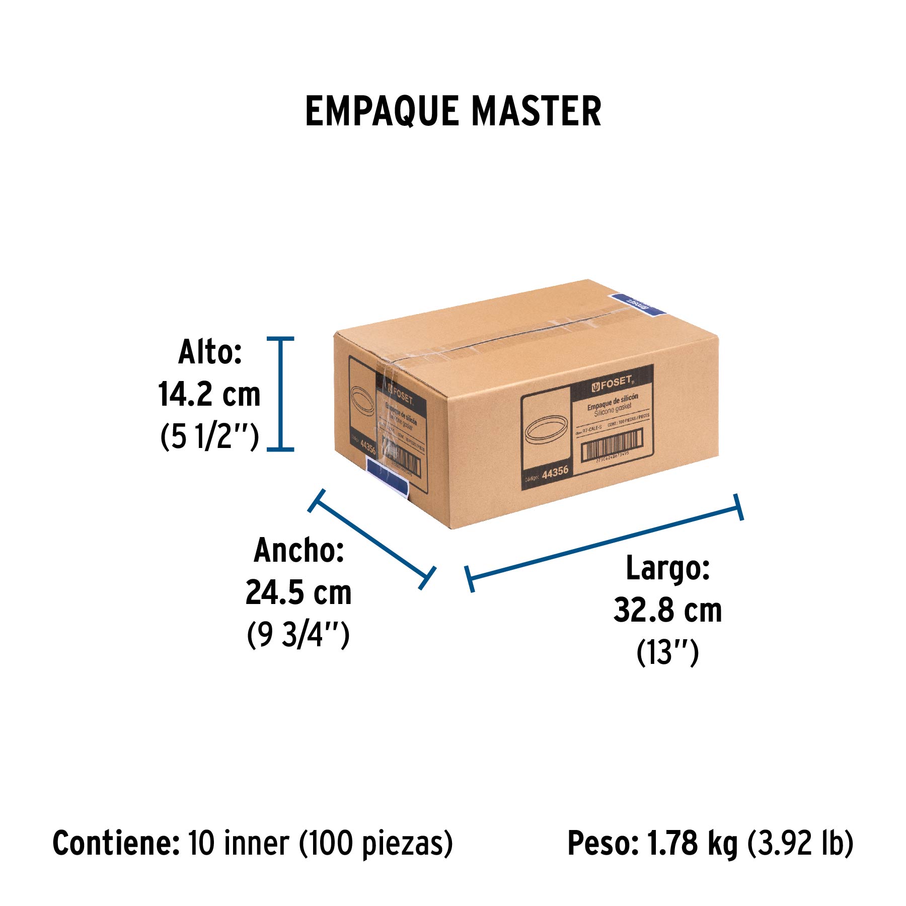 Empaque de silicón para calentador solar, 58 mm, FOSET - Empaque