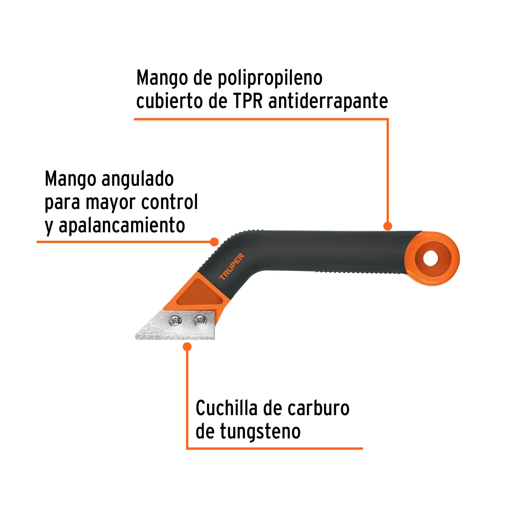 Raspador de lechada con cuchillas de 2", TRUPER