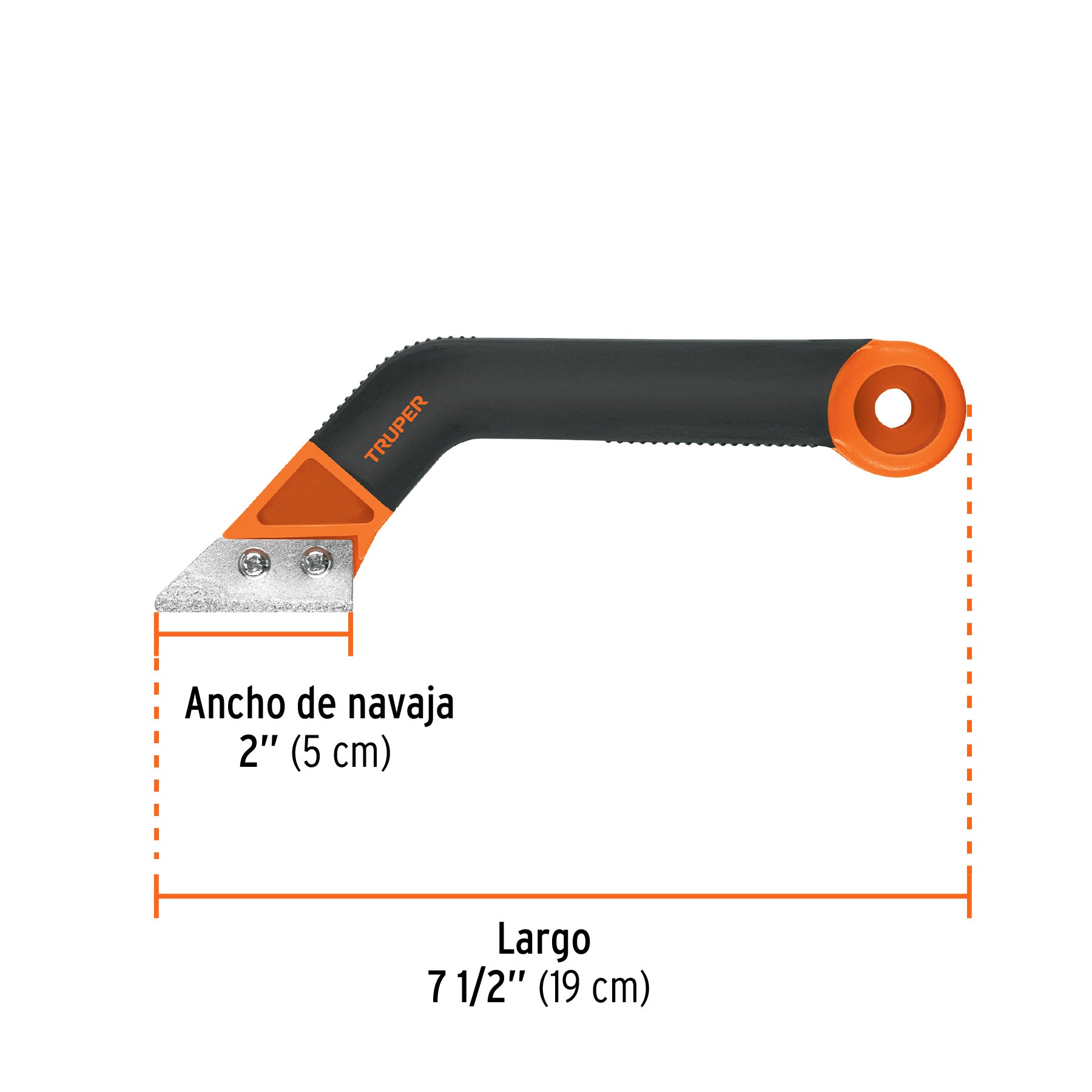 Raspador de lechada con cuchillas de 2", TRUPER
