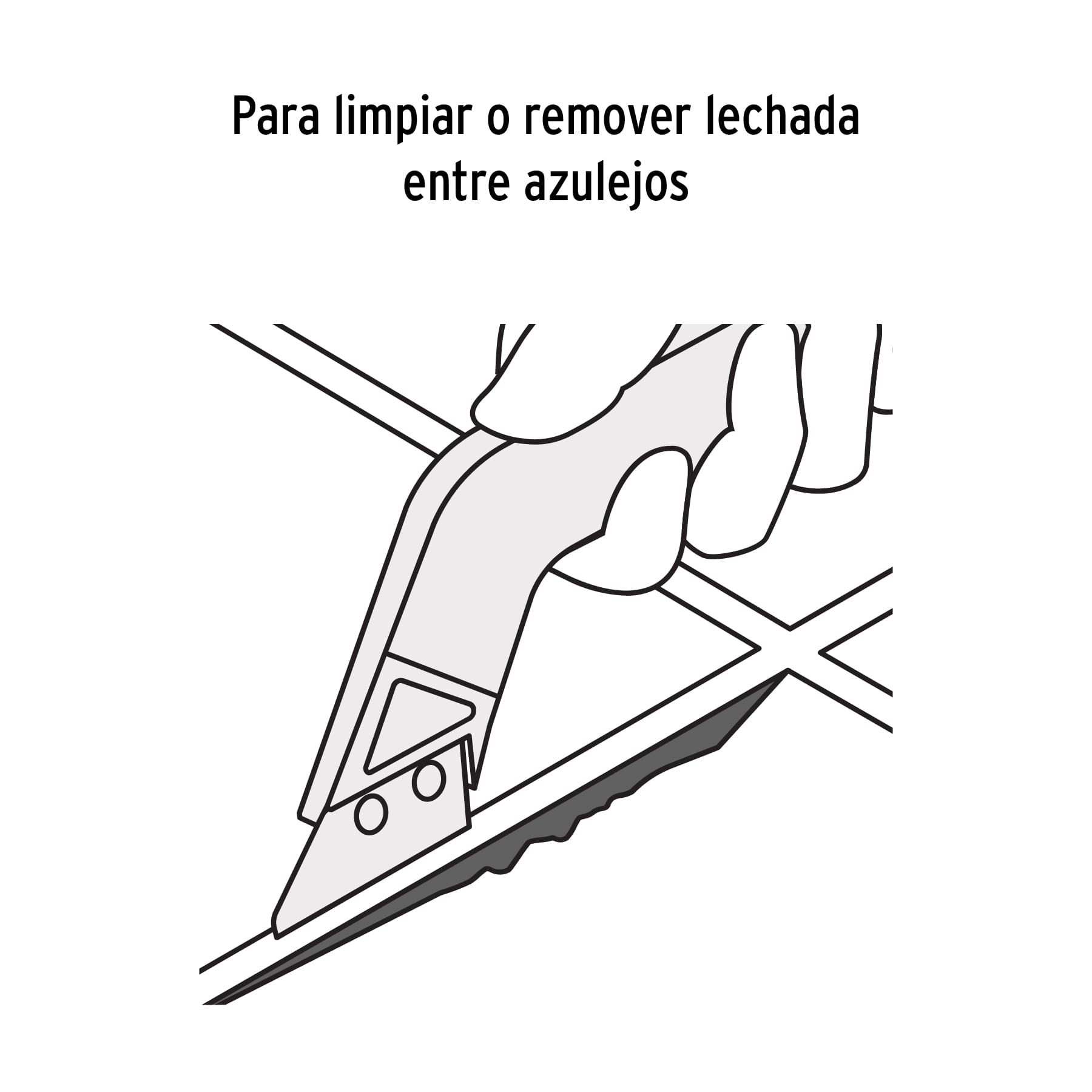 Raspador de lechada con cuchillas de 2", TRUPER