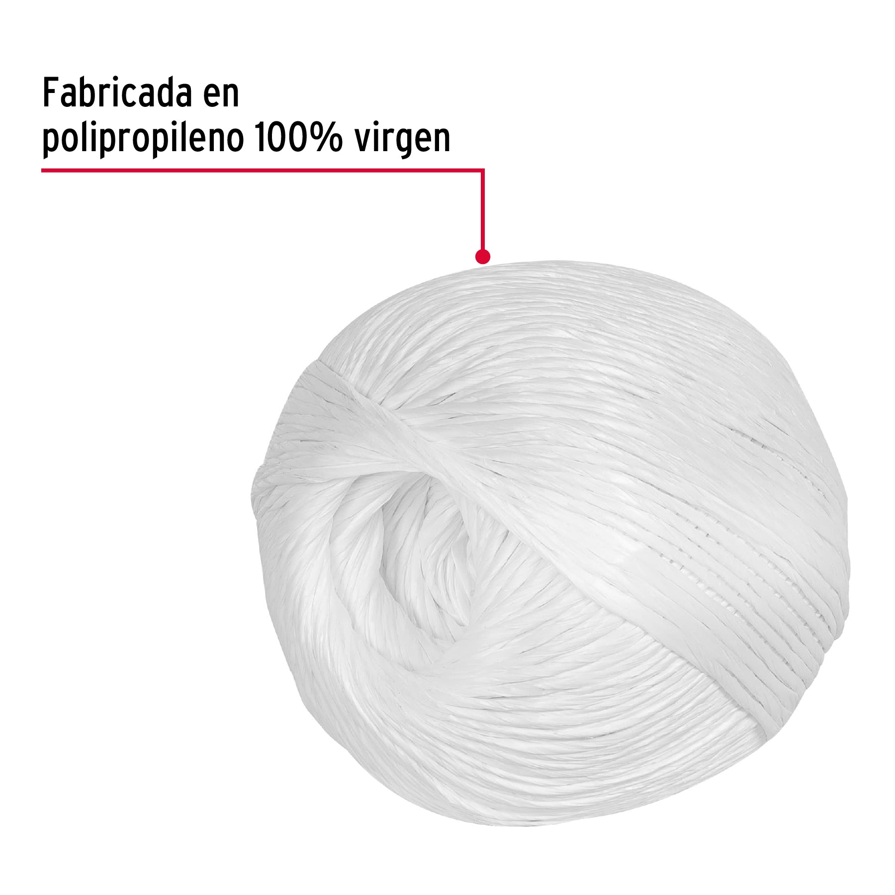 Rollo de rafia de 230 m color blanco calibre 2.2 g/m, FIERO