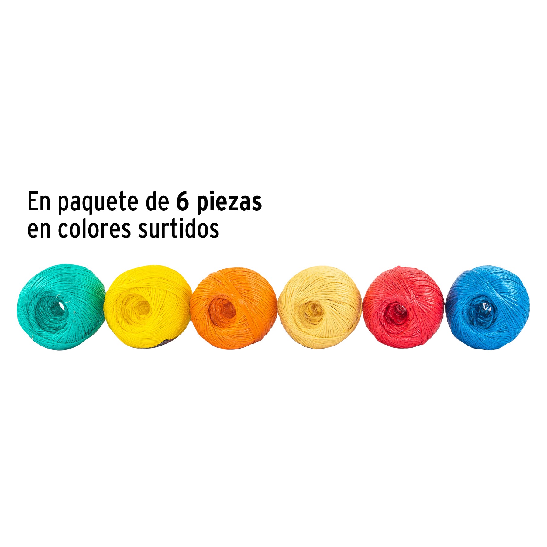 Rollo de rafia de 410 m colores surtidos calibre 2.2 g/m