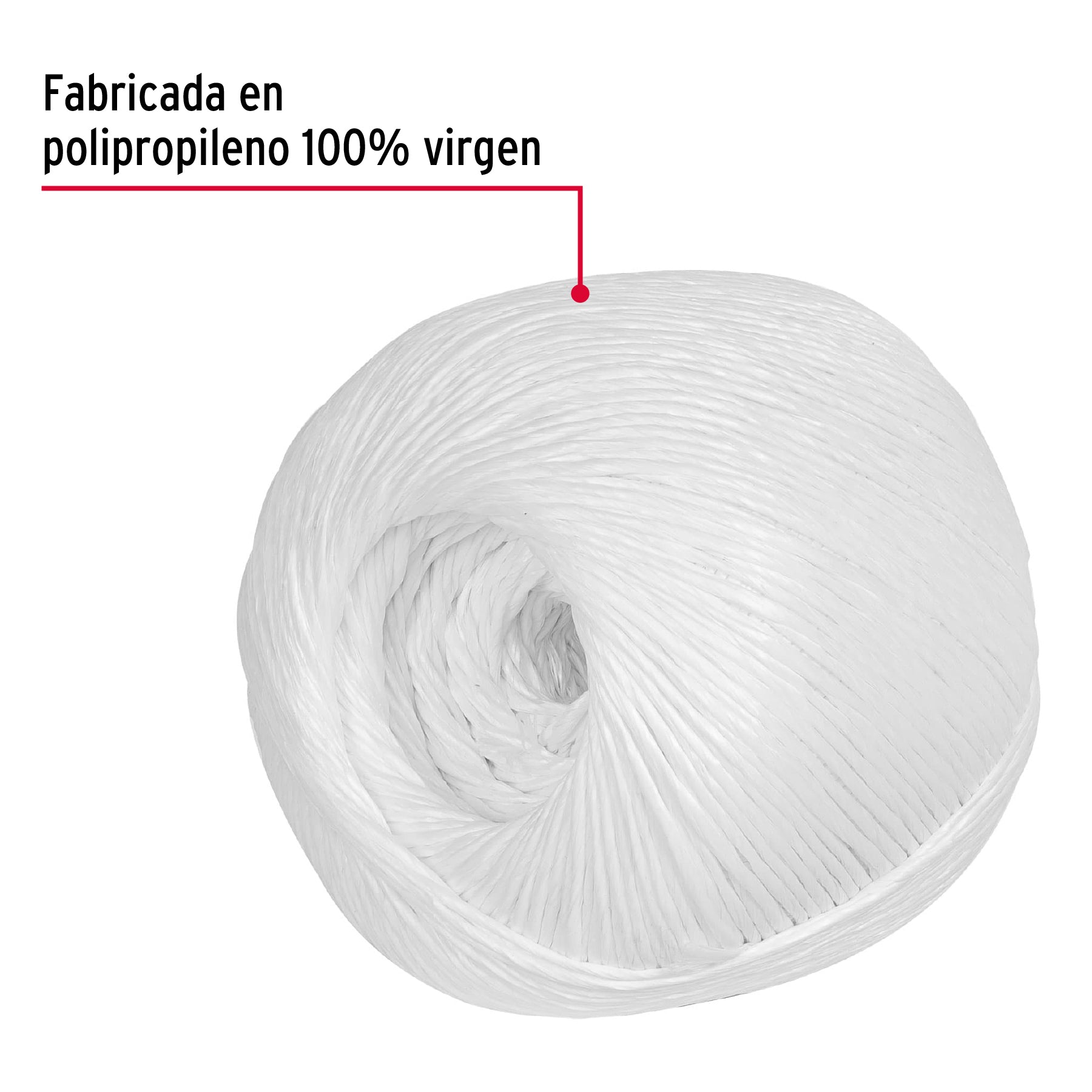 Rollo de rafia de 410 m color blanco calibre 2.2 g/m, FIERO