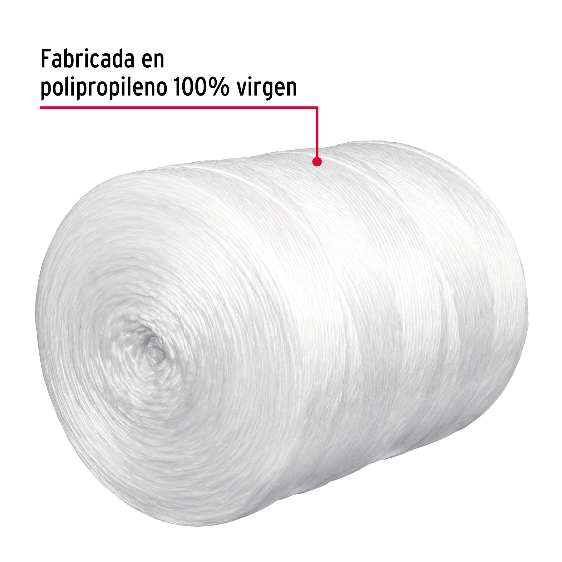 Rollo de rafia de 1125 m color blanco calibre 3.8 g/m