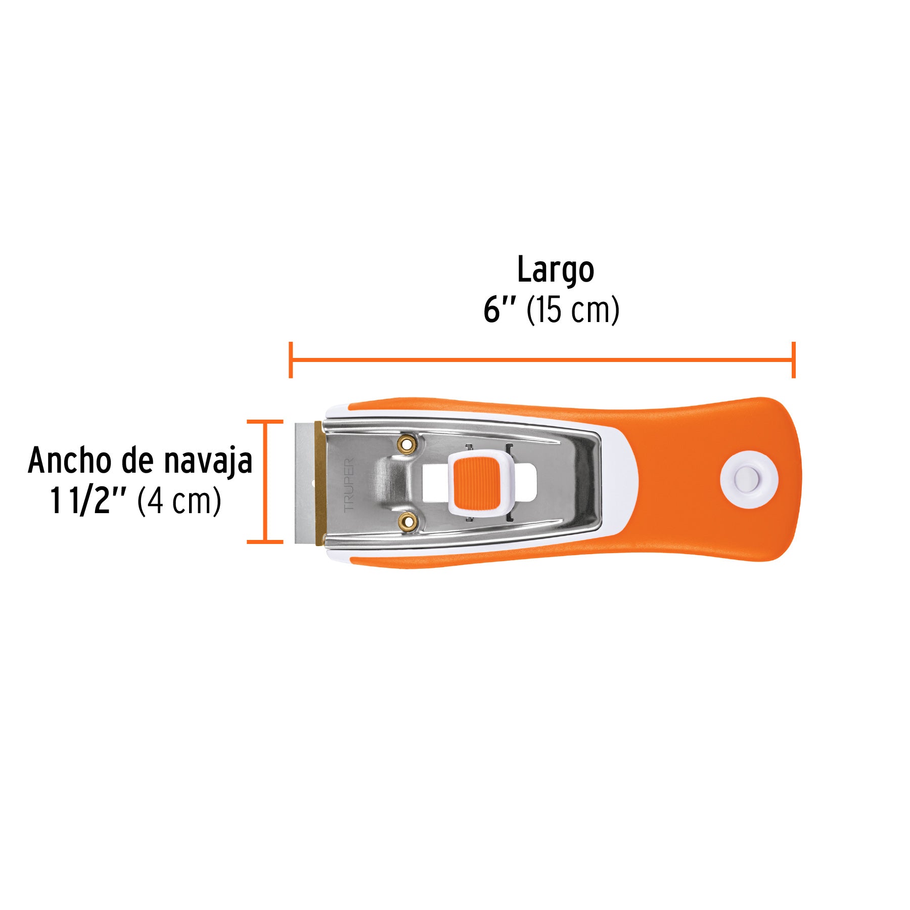 Raspador con cuchillas de 1-1/2", mango ergonómico, TRUPER