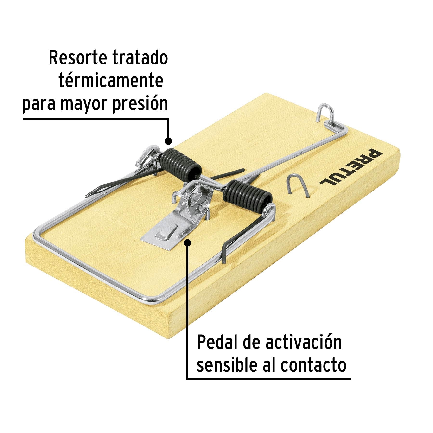 Trampa de madera de 7" para ratón, PRETUL