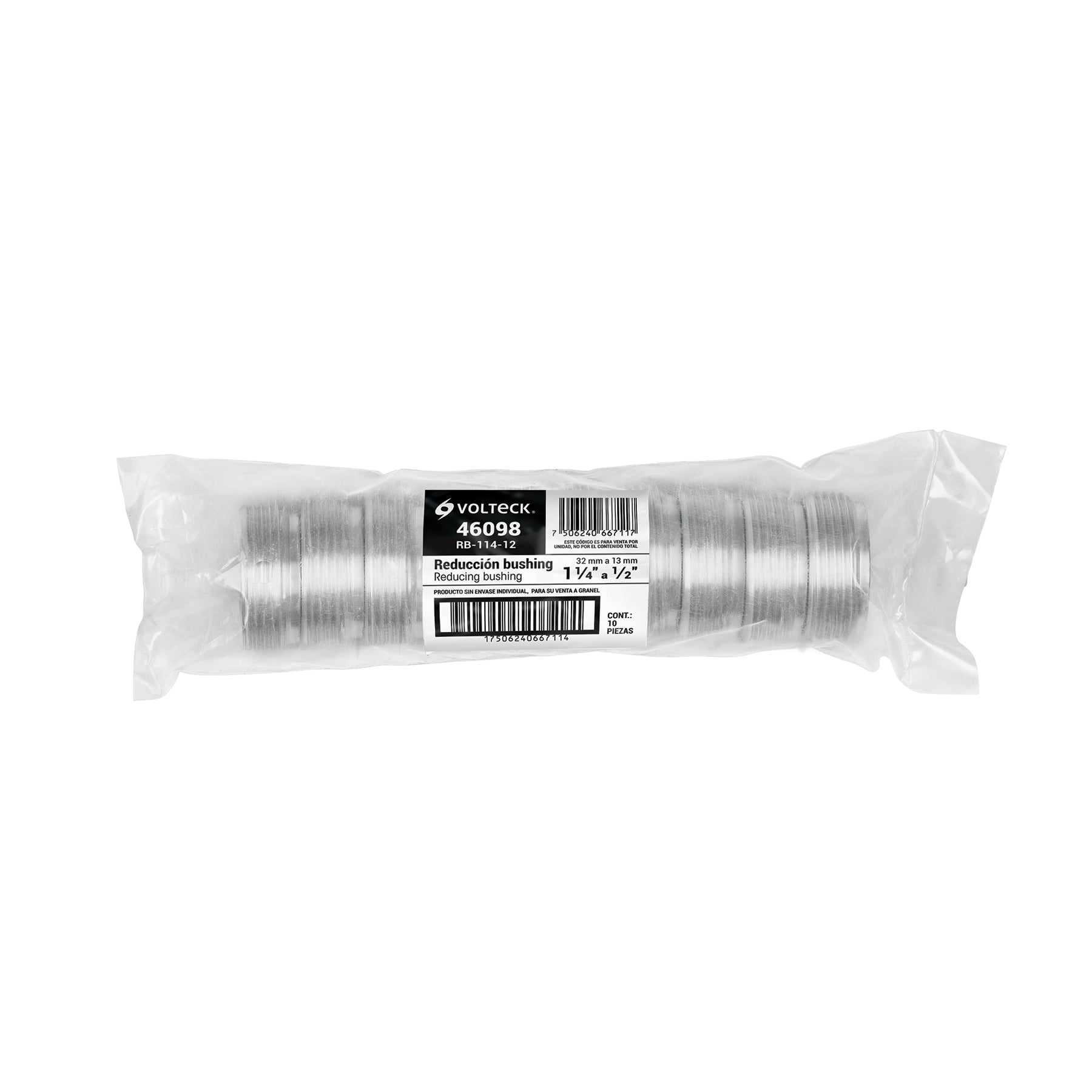 Reducción bushing de 1-1/4" a 1/2", VOLTECK