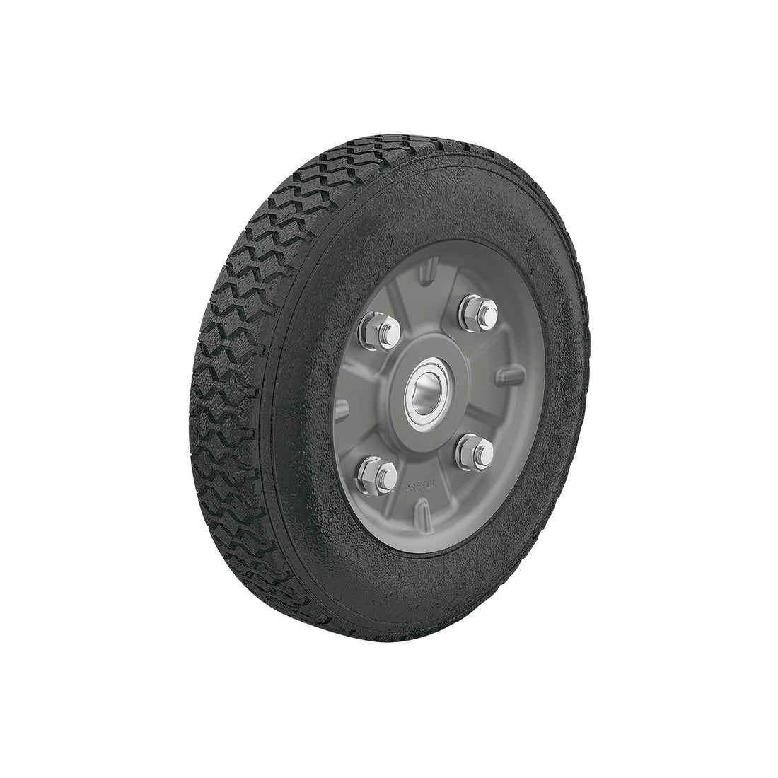 Rueda de hule sólido 8" para diablo, doble balero, PRETUL