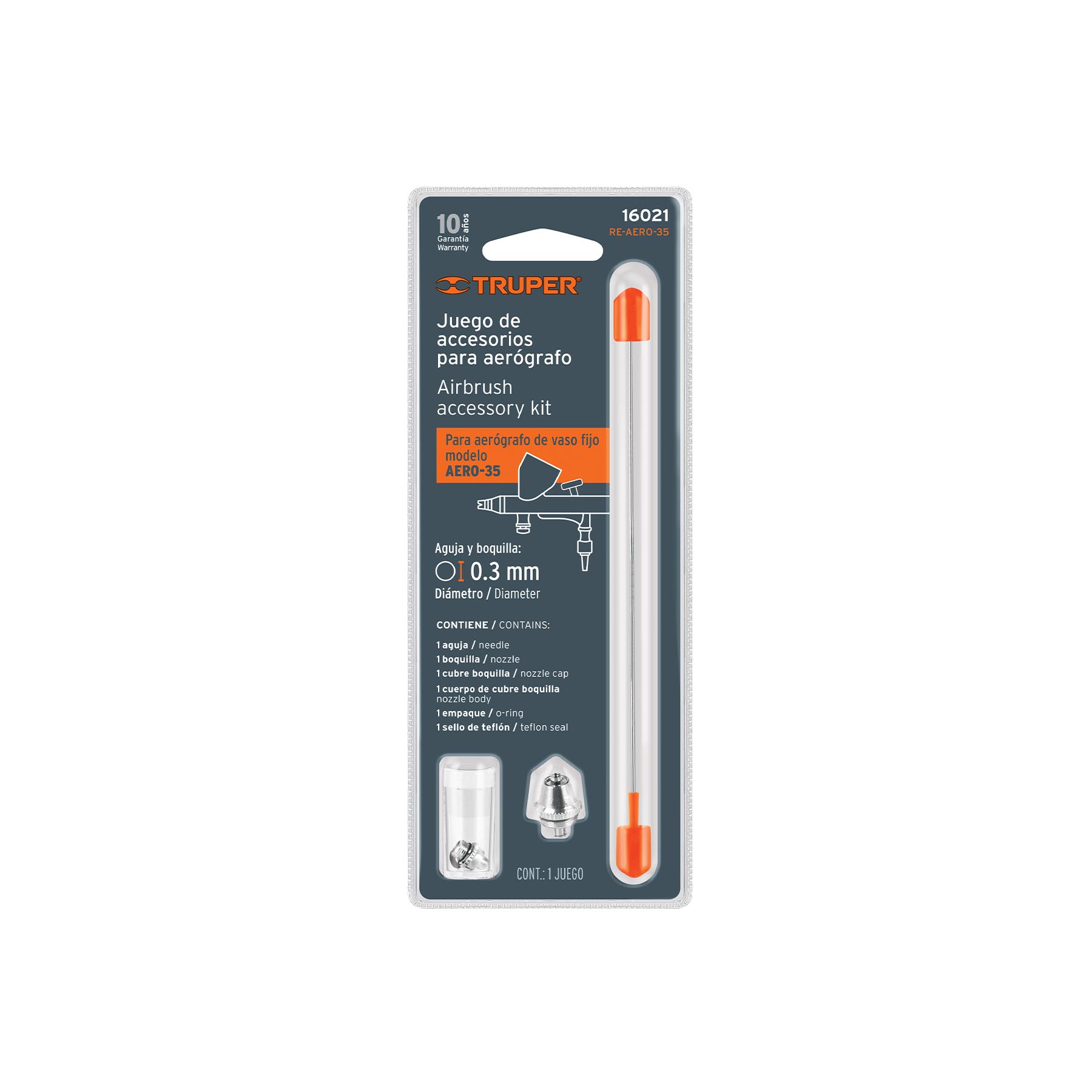 Kit de 5 accesorios para aerógrafo AERO-35, TRUPER