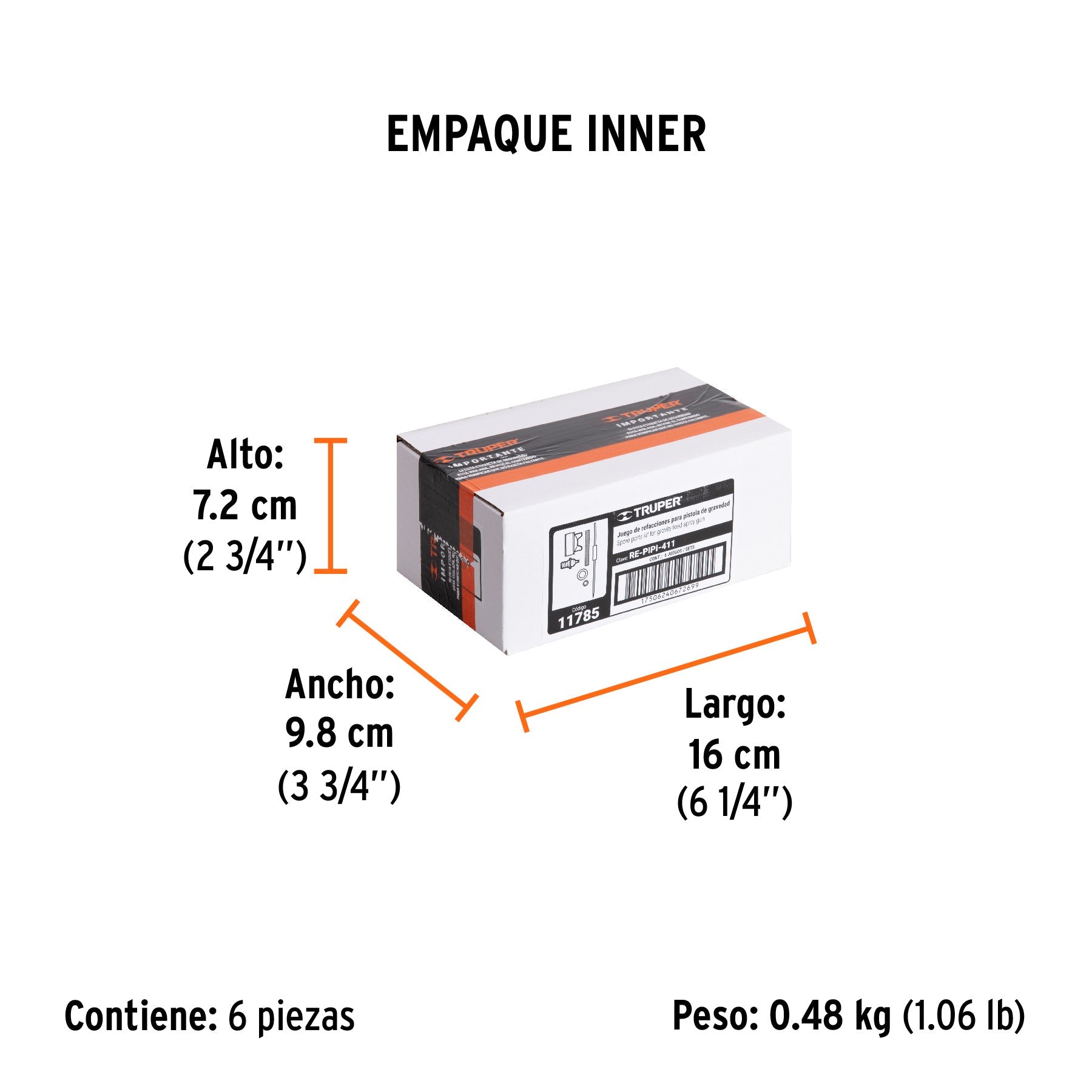 Repuestos de pistolas para pintar, PIPI-411, TRUPER - Empaque
