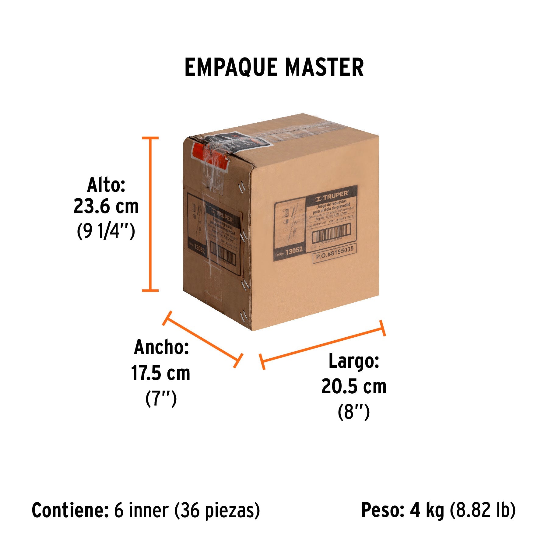 Repuestos de pistolas para pintar, PIPI-431, TRUPER - Empaque