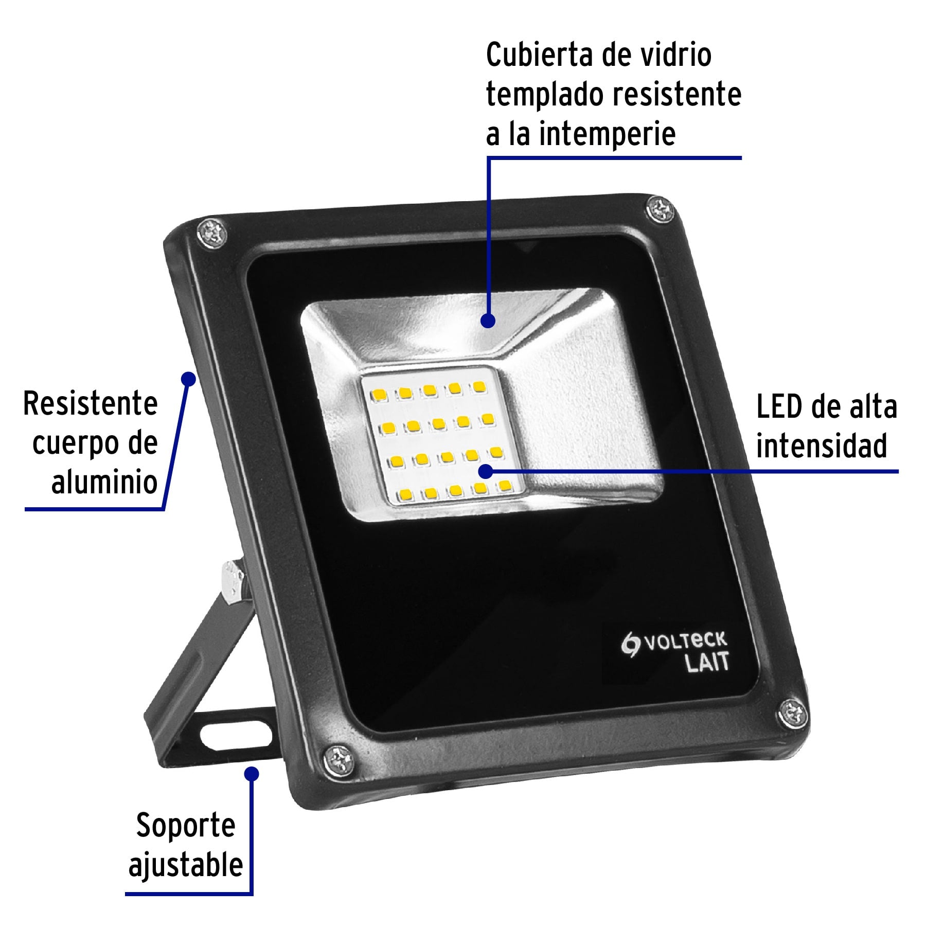 Reflector LED para exteriores 10W 6500K, VOLTECK