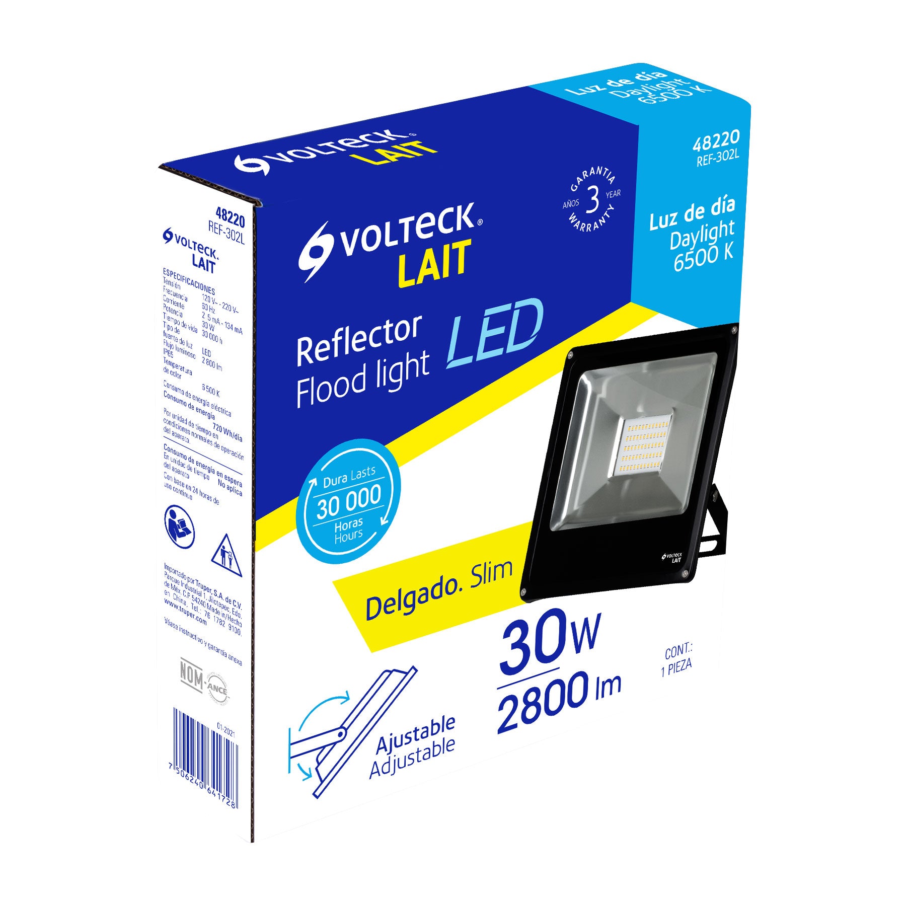 Reflector LED para exteriores 30W 6500K, VOLTECK