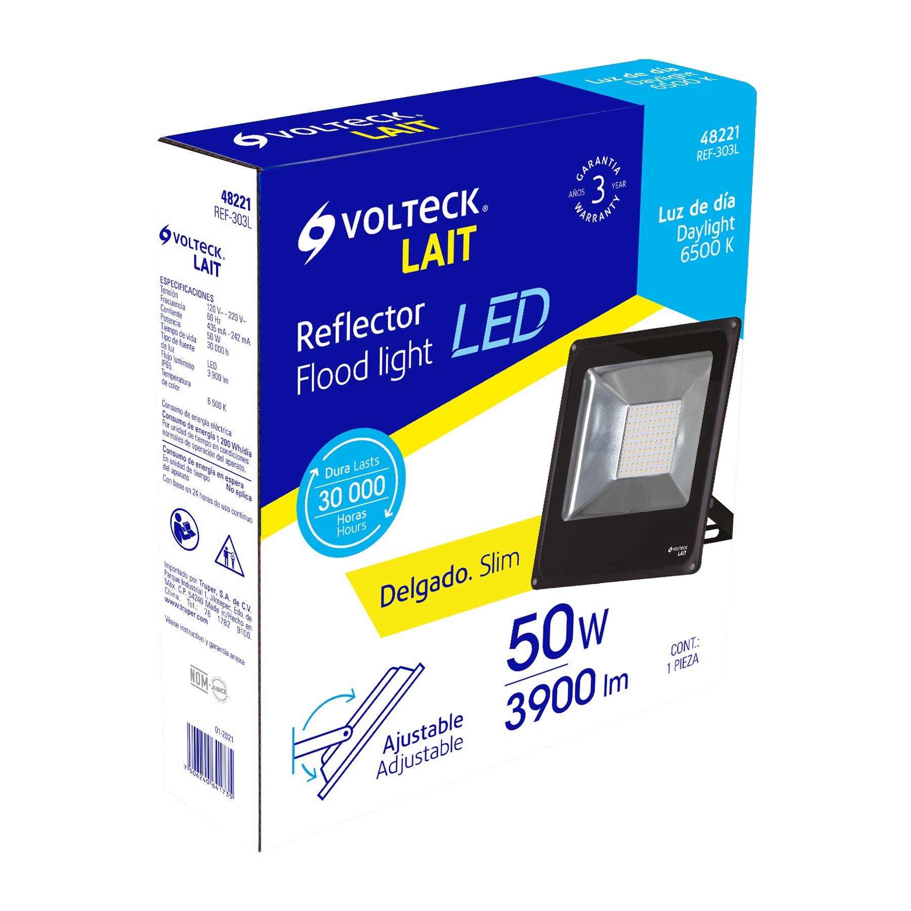 Reflector LED para exteriores 50W 6500K, VOLTECK