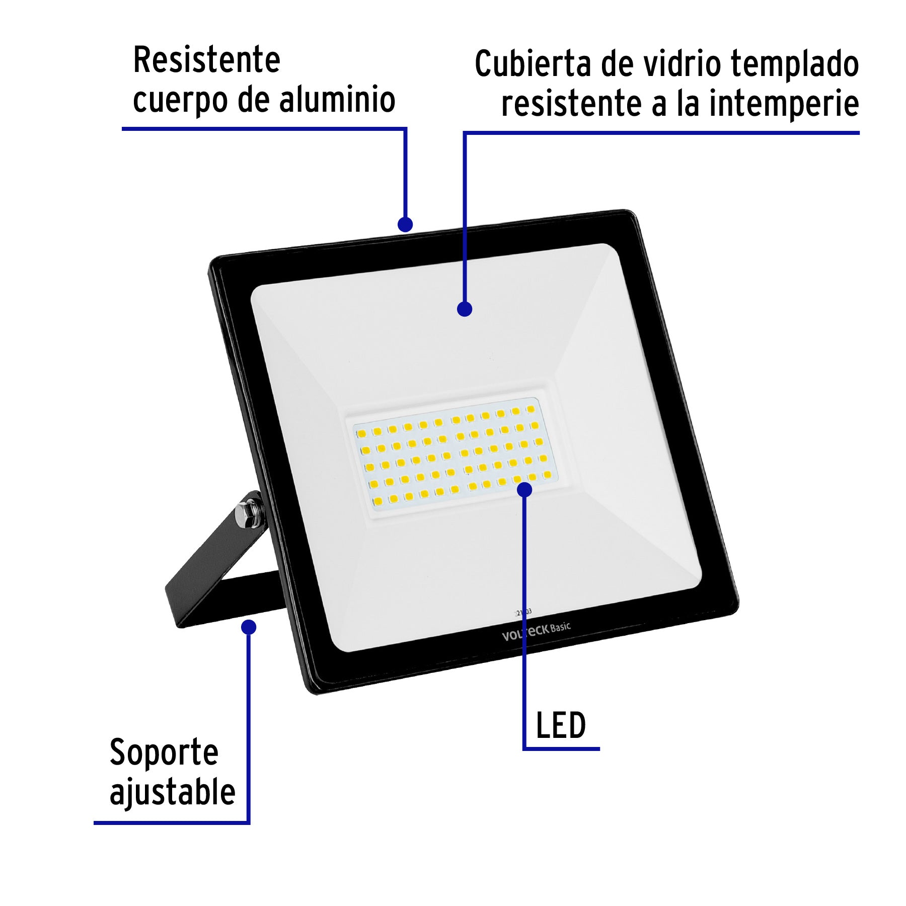 Reflector LED para exteriores 50W 6500K, VOLTECK BASIC
