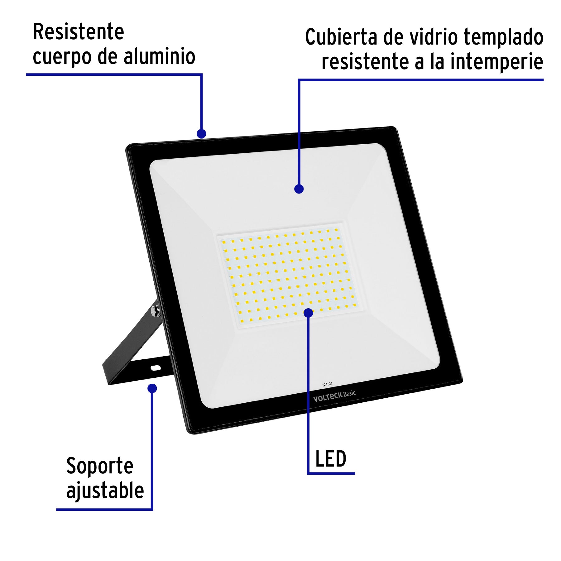 Reflector LED para exteriores 100W 6500K, VOLTECK BASIC