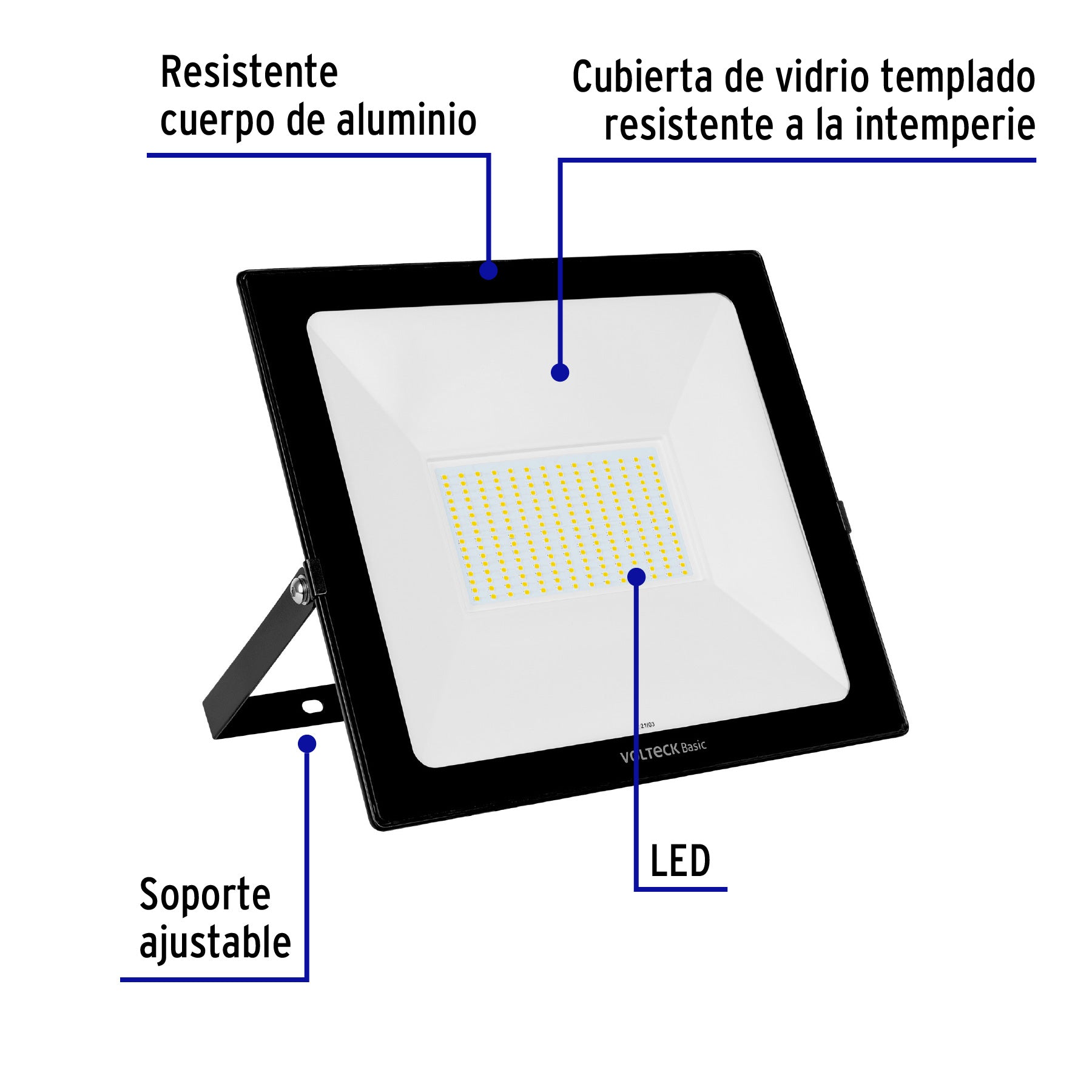 Reflector LED para exteriores 150W 6500K, VOLTECK BASIC