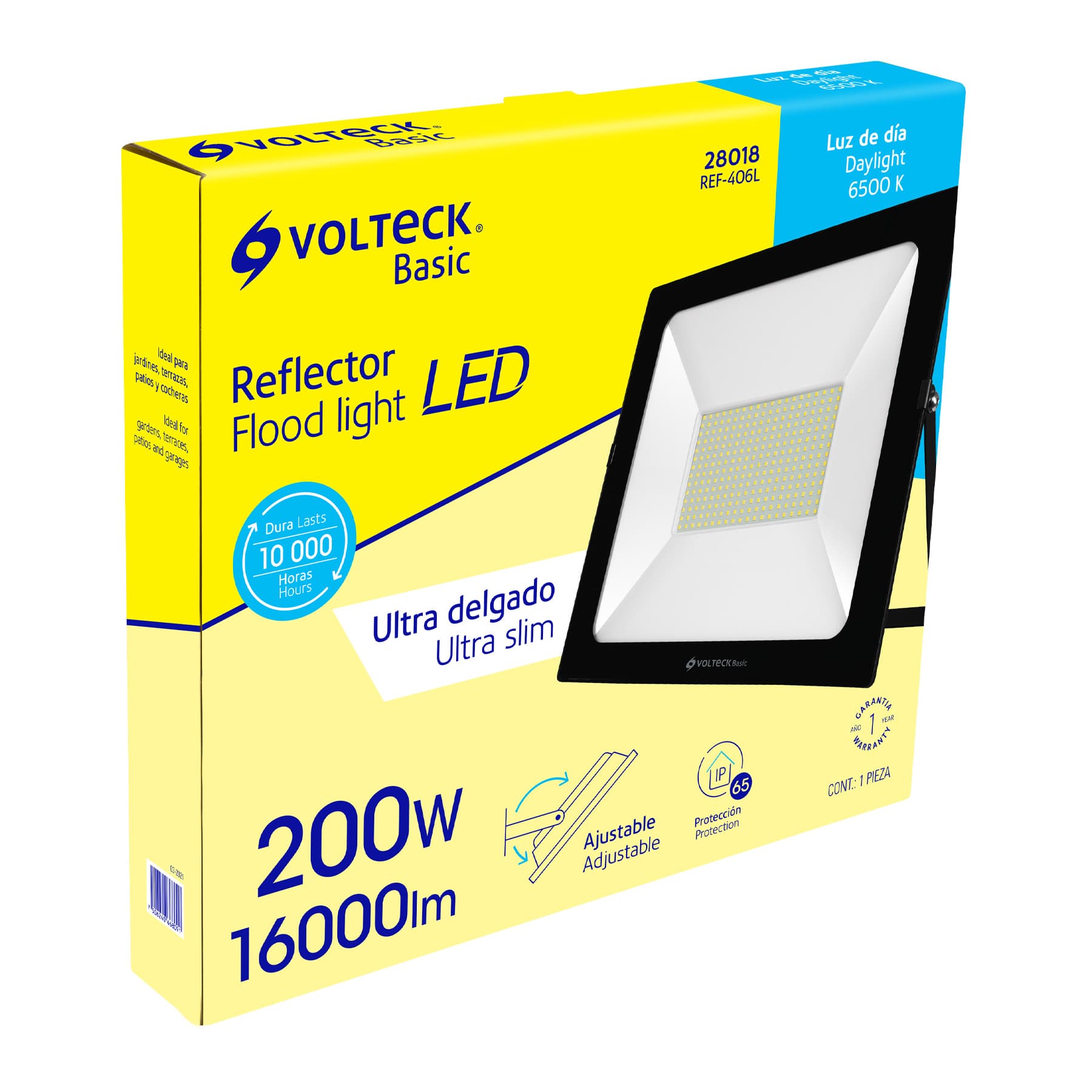 Reflector LED para exteriores 200W 6500K, VOLTECK BASIC