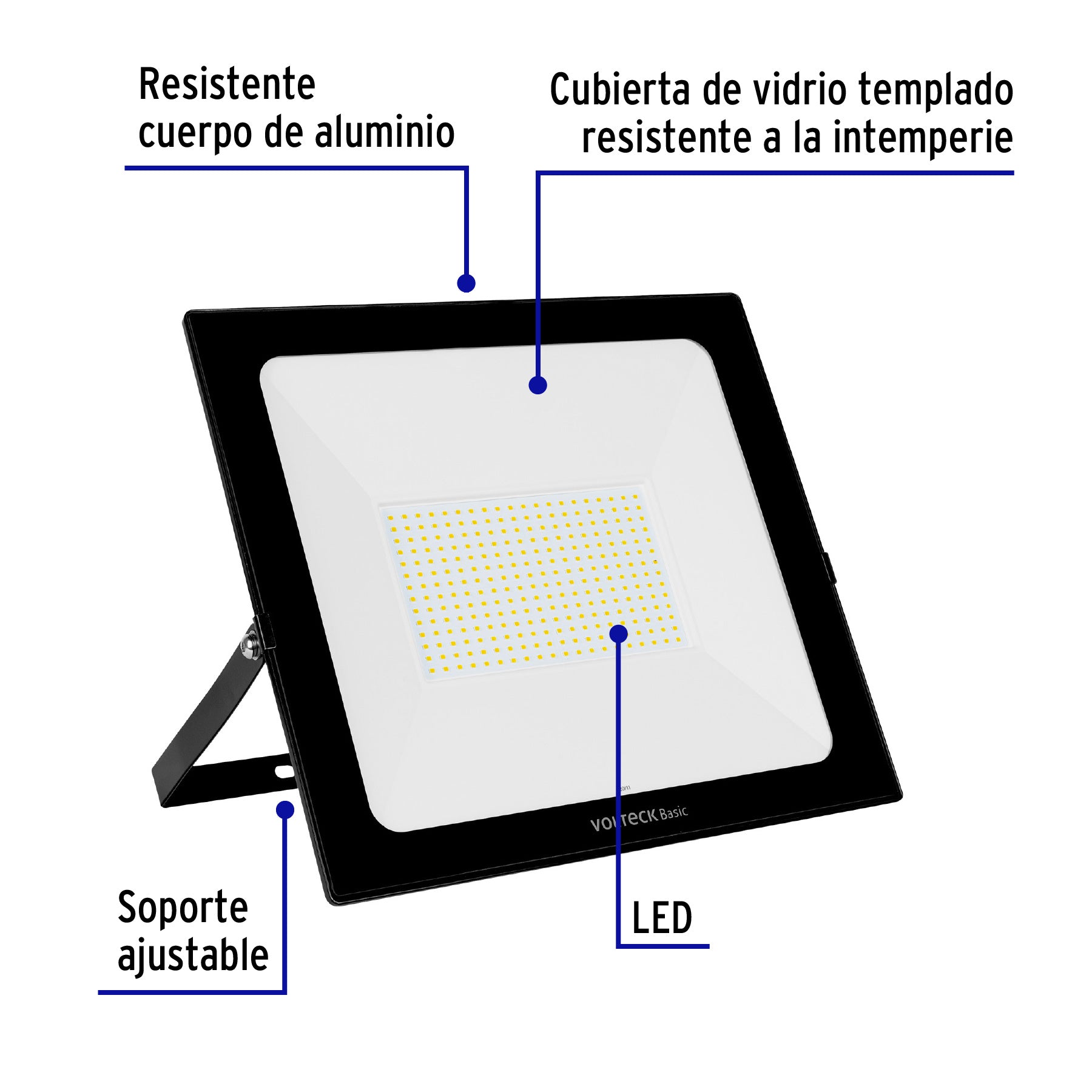 Reflector LED para exteriores 200W 6500K, VOLTECK BASIC