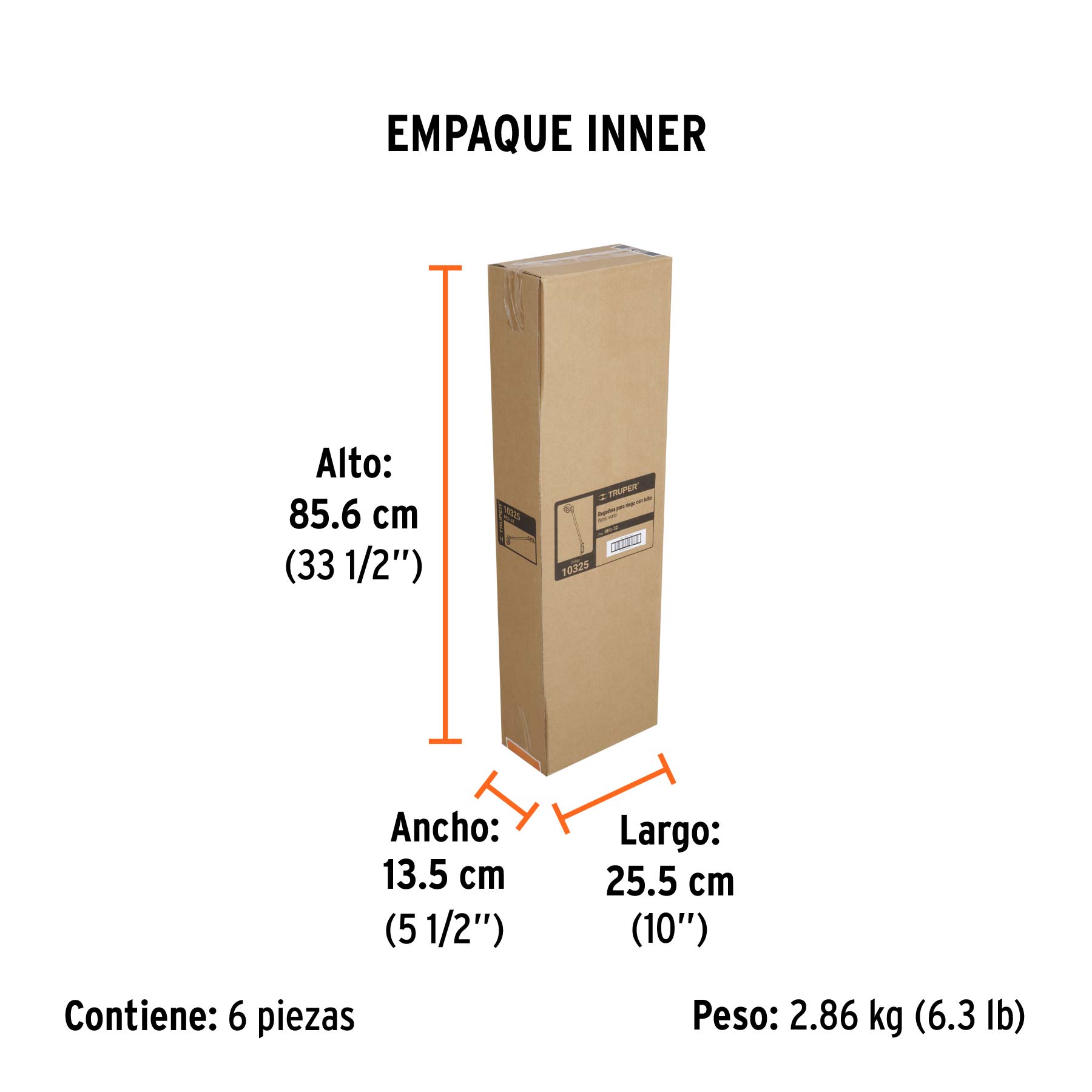 Pistola para riego tipo regadera de 32", TRUPER - Empaque