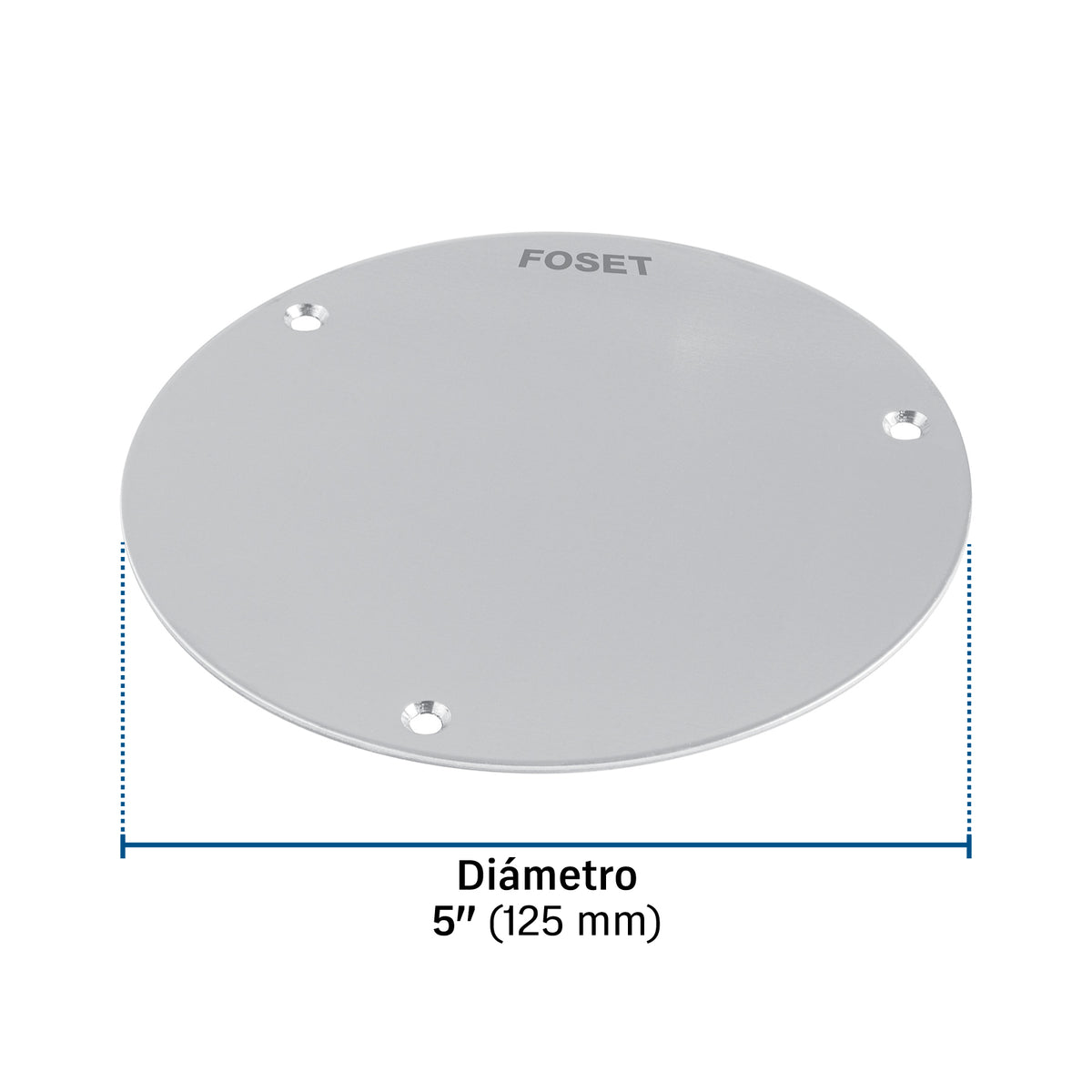 Tapa ciega de acero inoxidable para coladera 5", FOSET