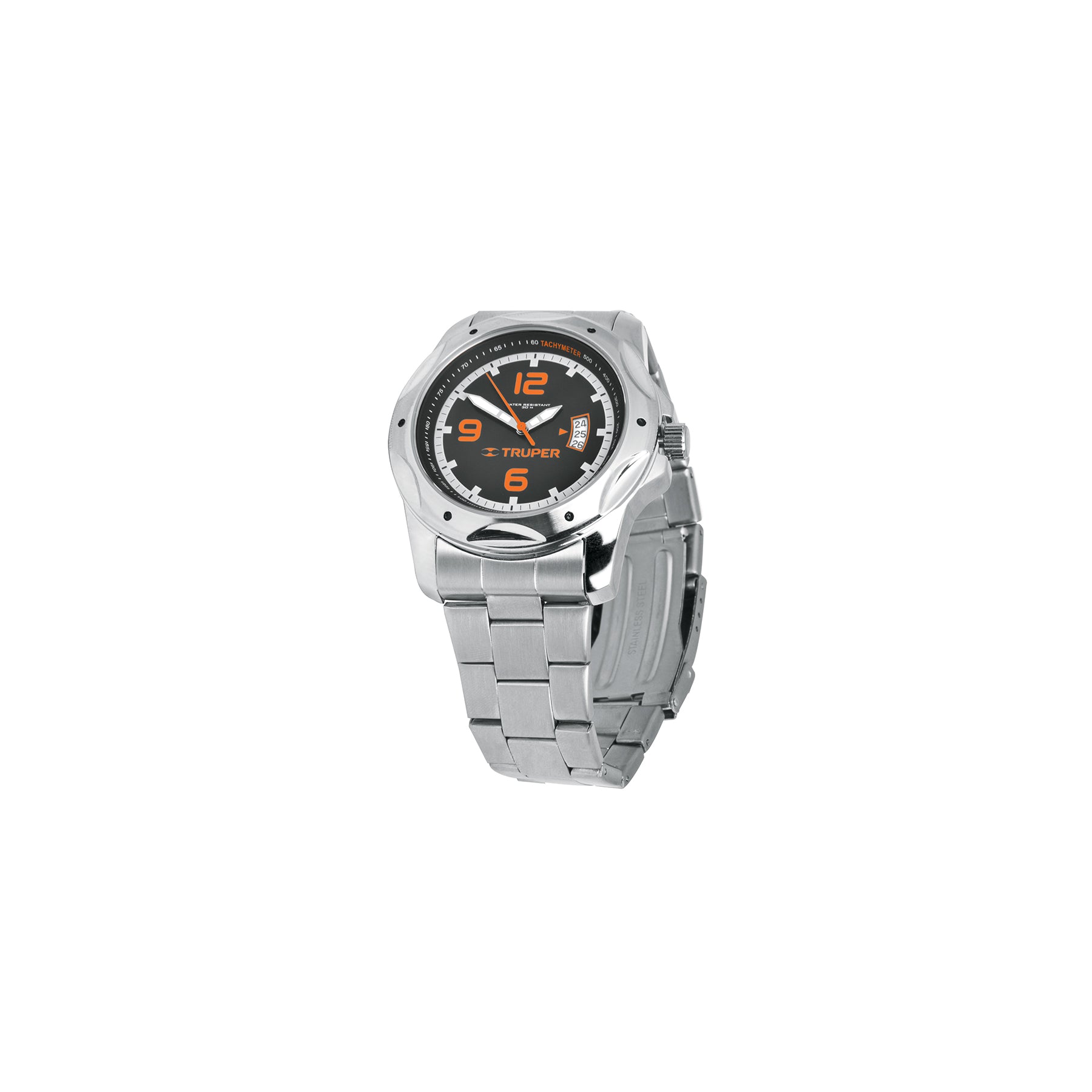 Reloj para caballero, acero inoxidable, TRUPER