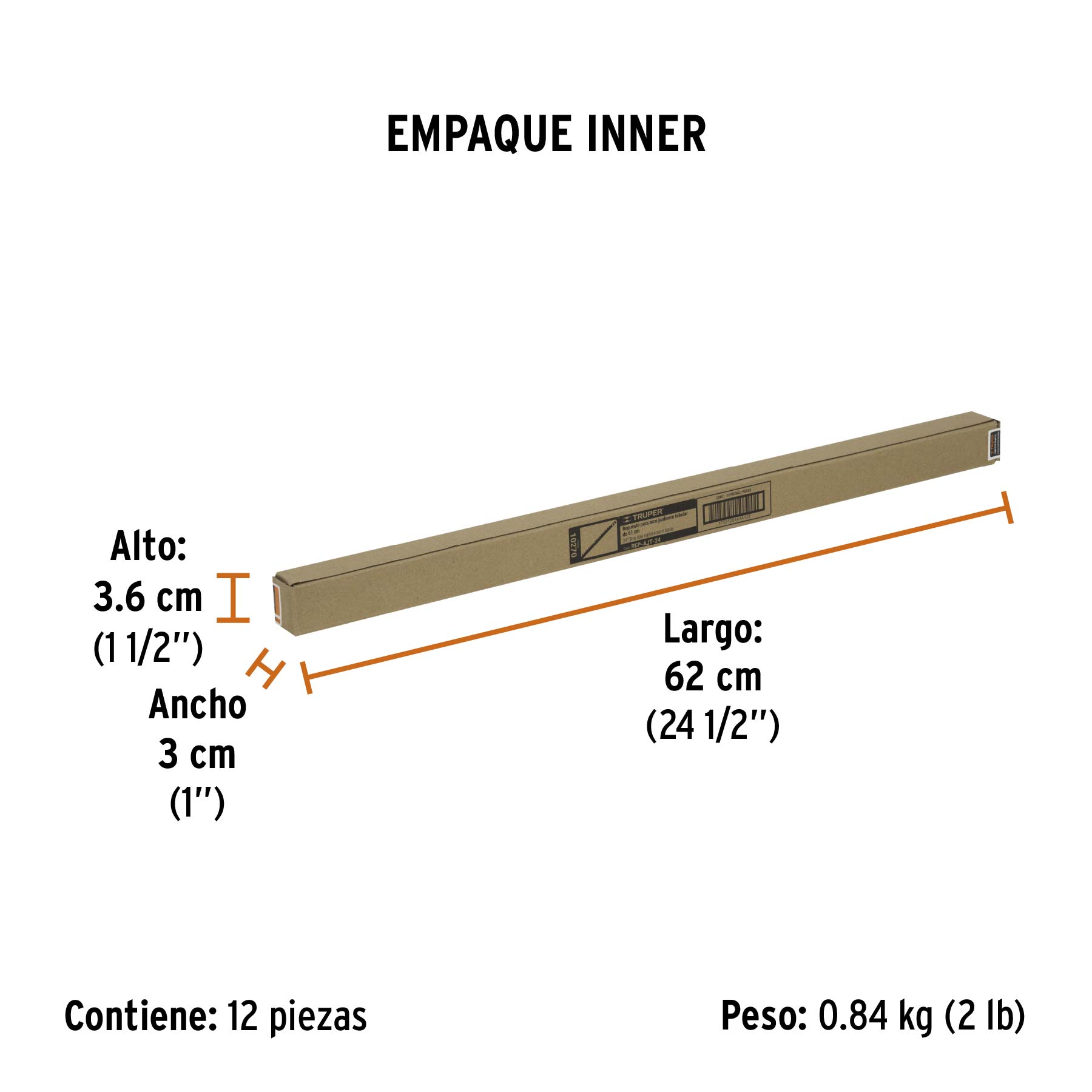 Segueta de repuesto para arco jardinero AJT-24, TRUPER - Empaque