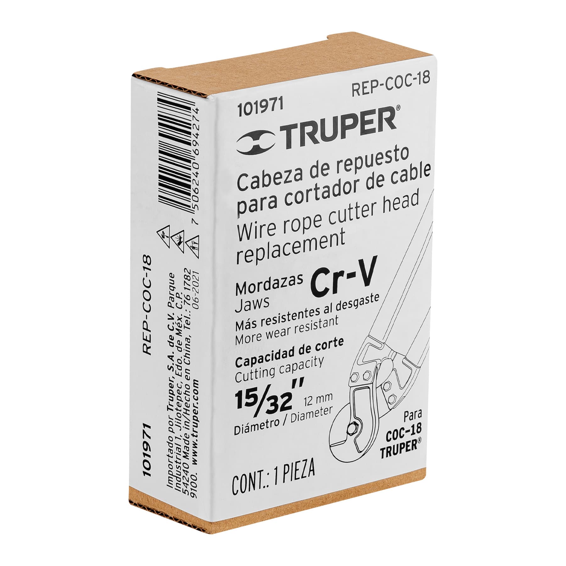 Cabeza de repuesto para cortador de cable COC-18, TRUPER
