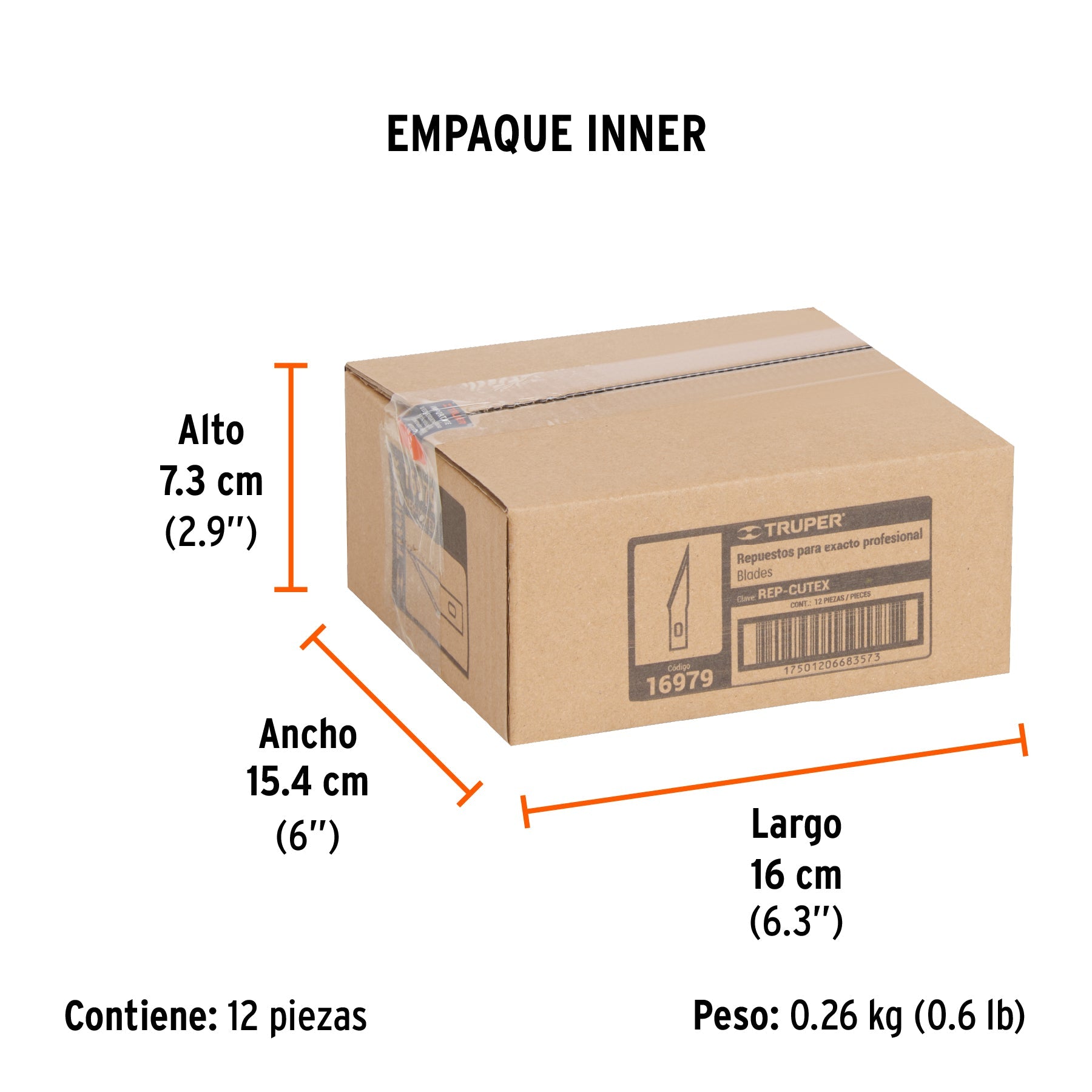 Repuesto para EXA-6 , blíster con 5 pzas, TRUPER - Empaque