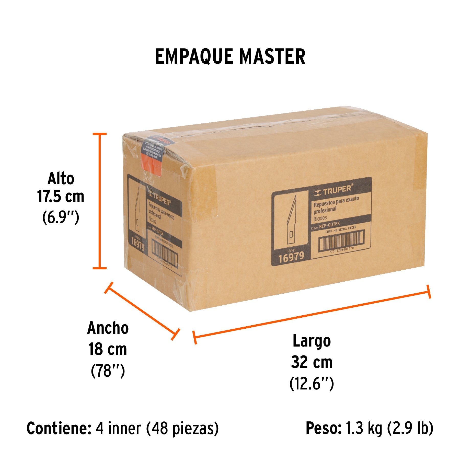 Repuesto para EXA-6 , blíster con 5 pzas, TRUPER - Empaque