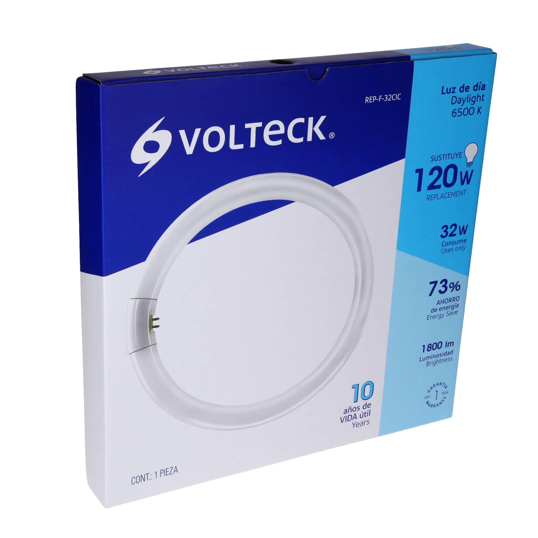 Repuesto de lámpara circular para F-32CIC en caja, VOLTECK
