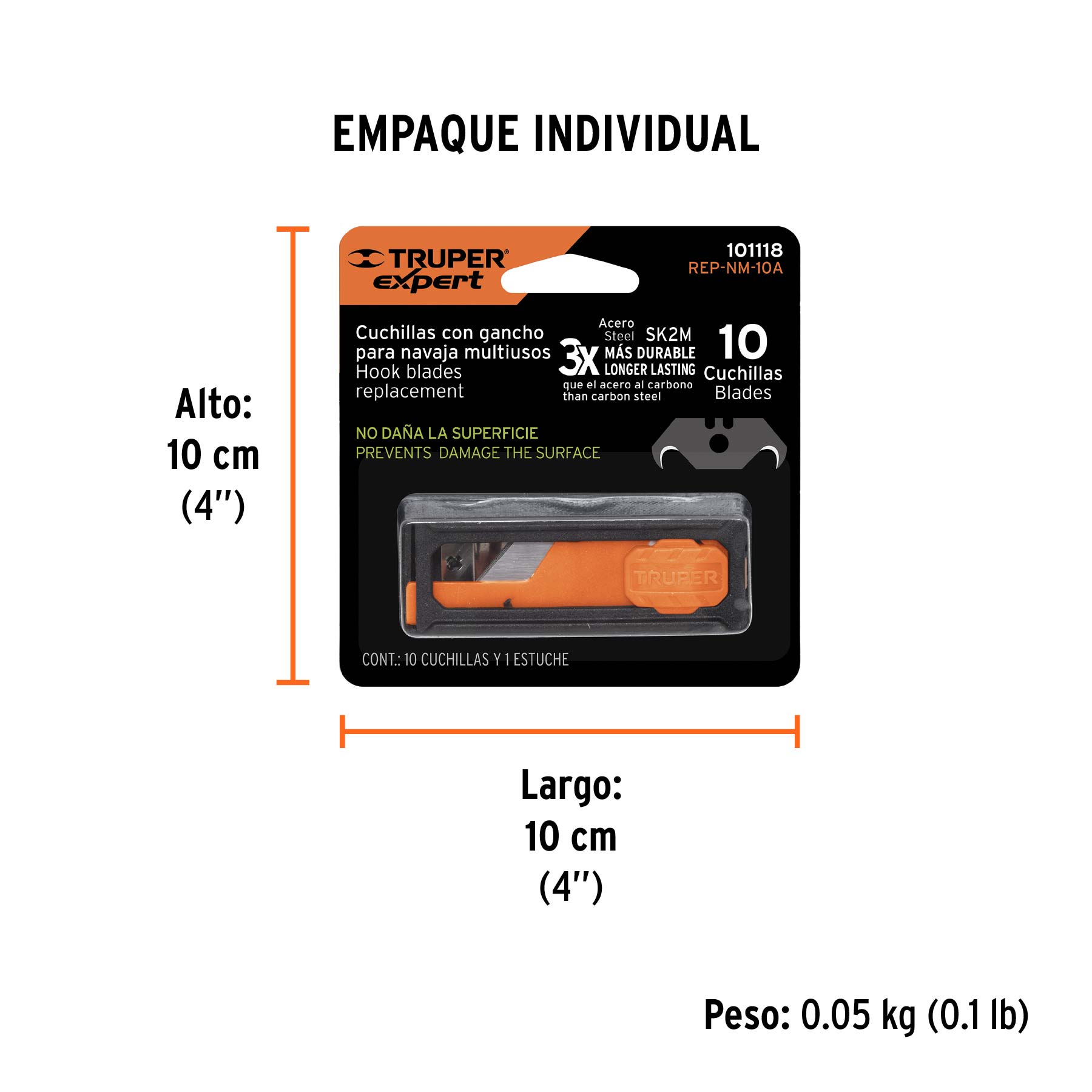 Dispensador con 10 cuchillas para acrílico para NV-7X y NM-6 - Empaque
