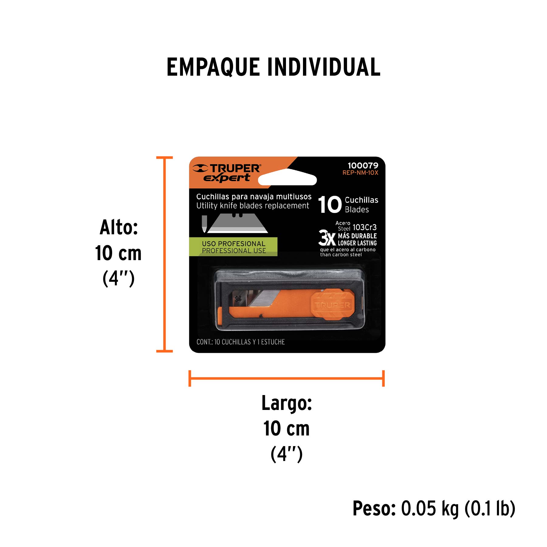 Dispensador con 10 cuchillas para NV-7X y NM-6, EXPERT - Empaque