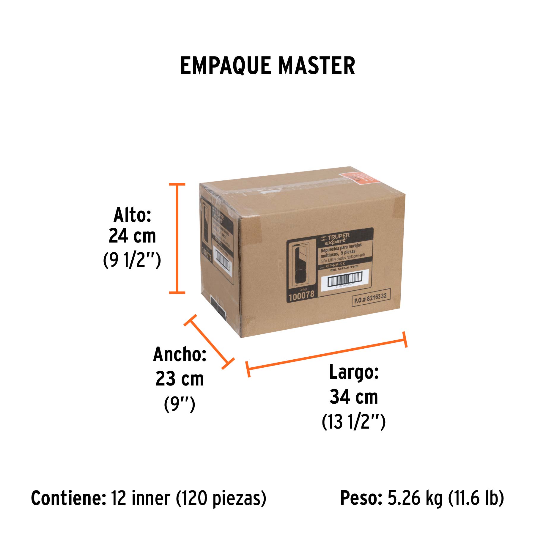 Dispensador con 5 cuchillas para NV-7X y NM-6, EXPERT - Empaque