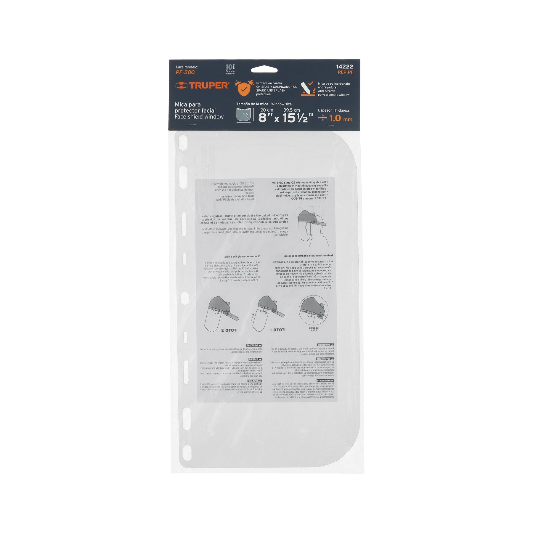 Repuesto para protector facial PF-500, TRUPER