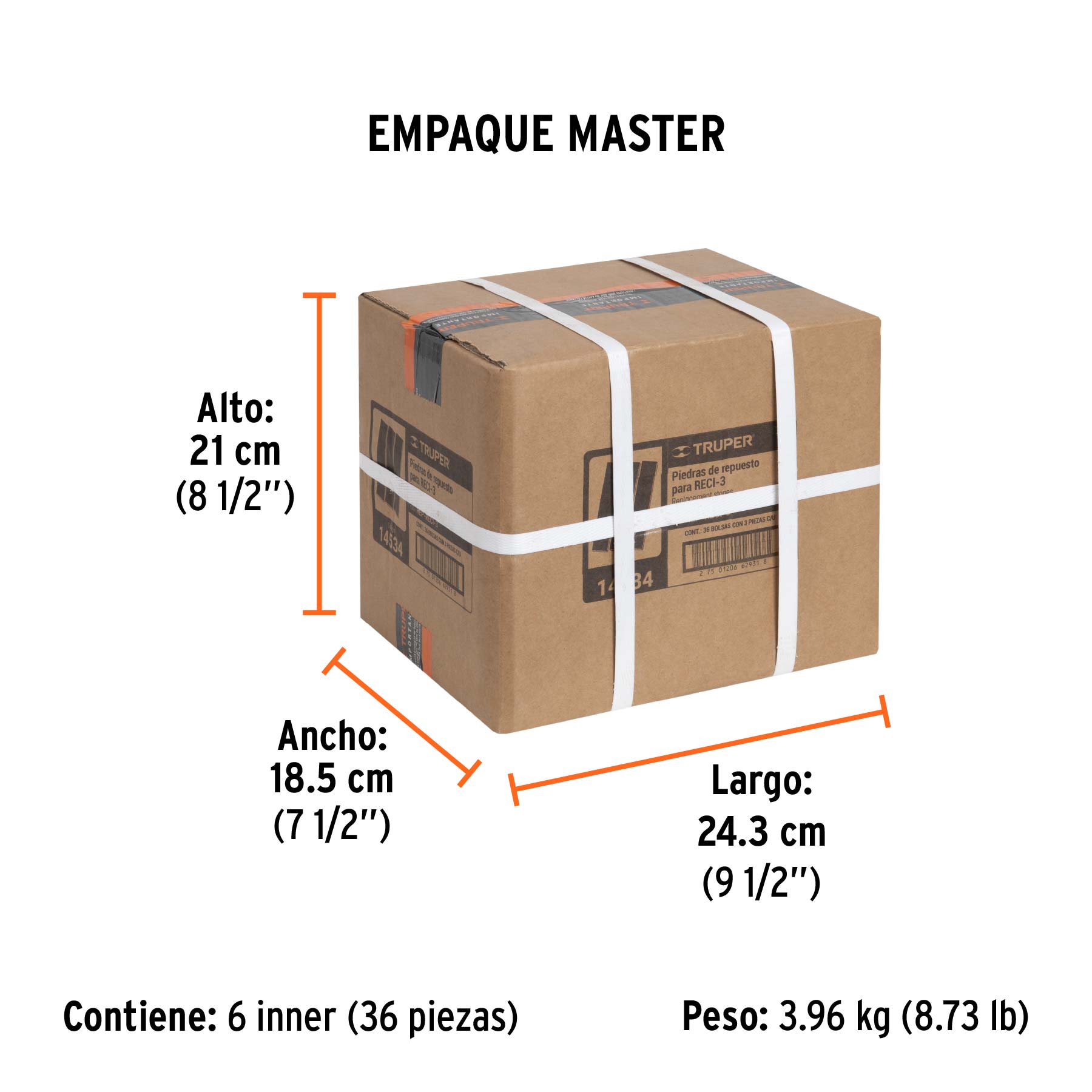 Repuesto para rectificador RECI-3, TRUPER - Empaque